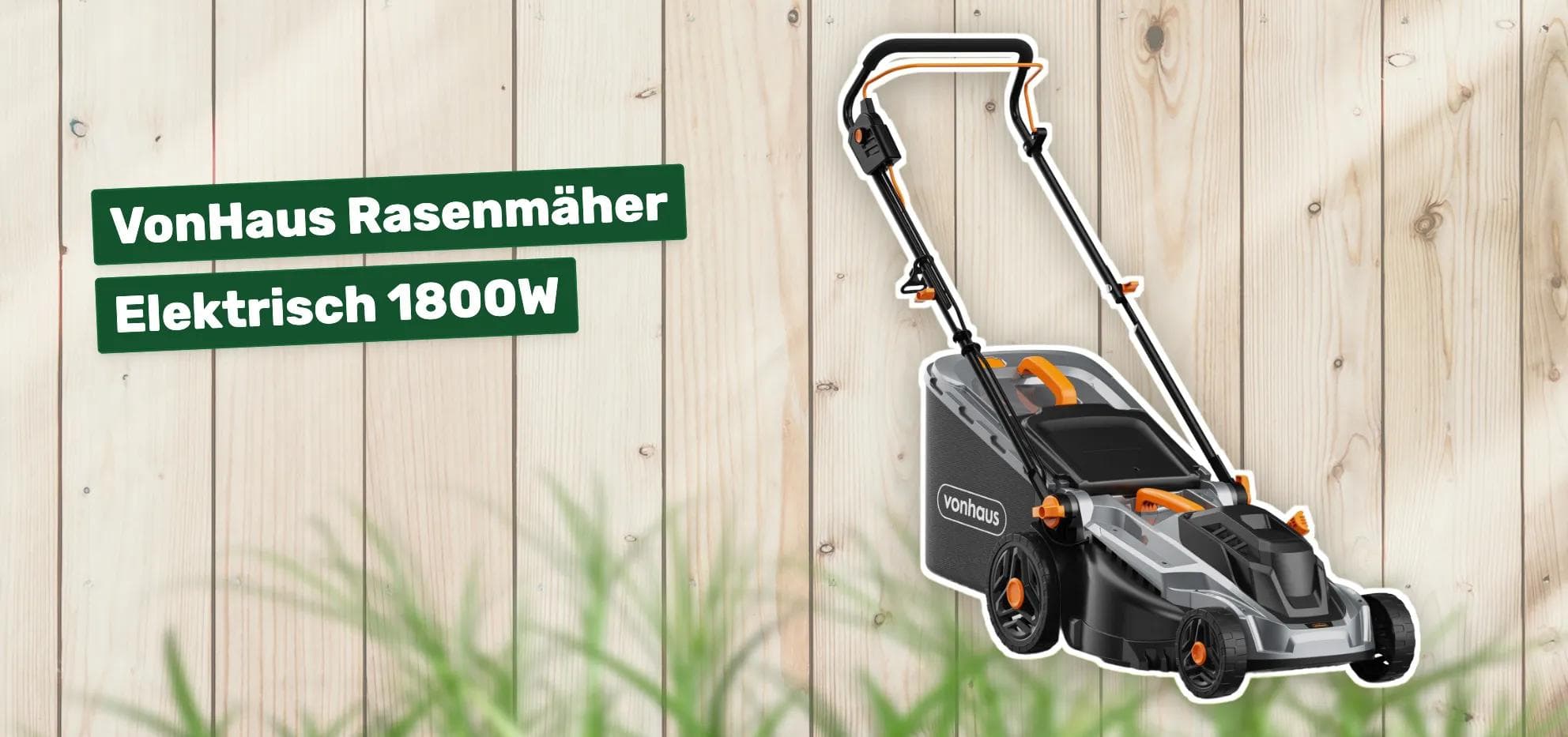 VonHaus Rasenmäher Elektrisch 1800W