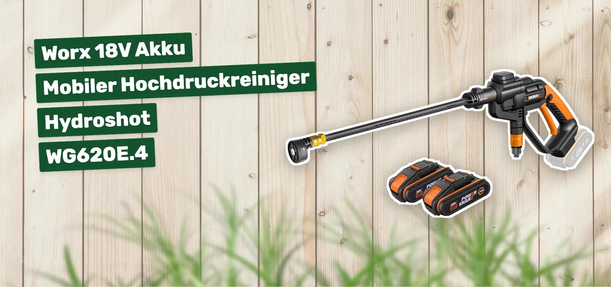 Worx 18V Akku Mobiler Hochdruckreiniger Hydroshot WG620E.4