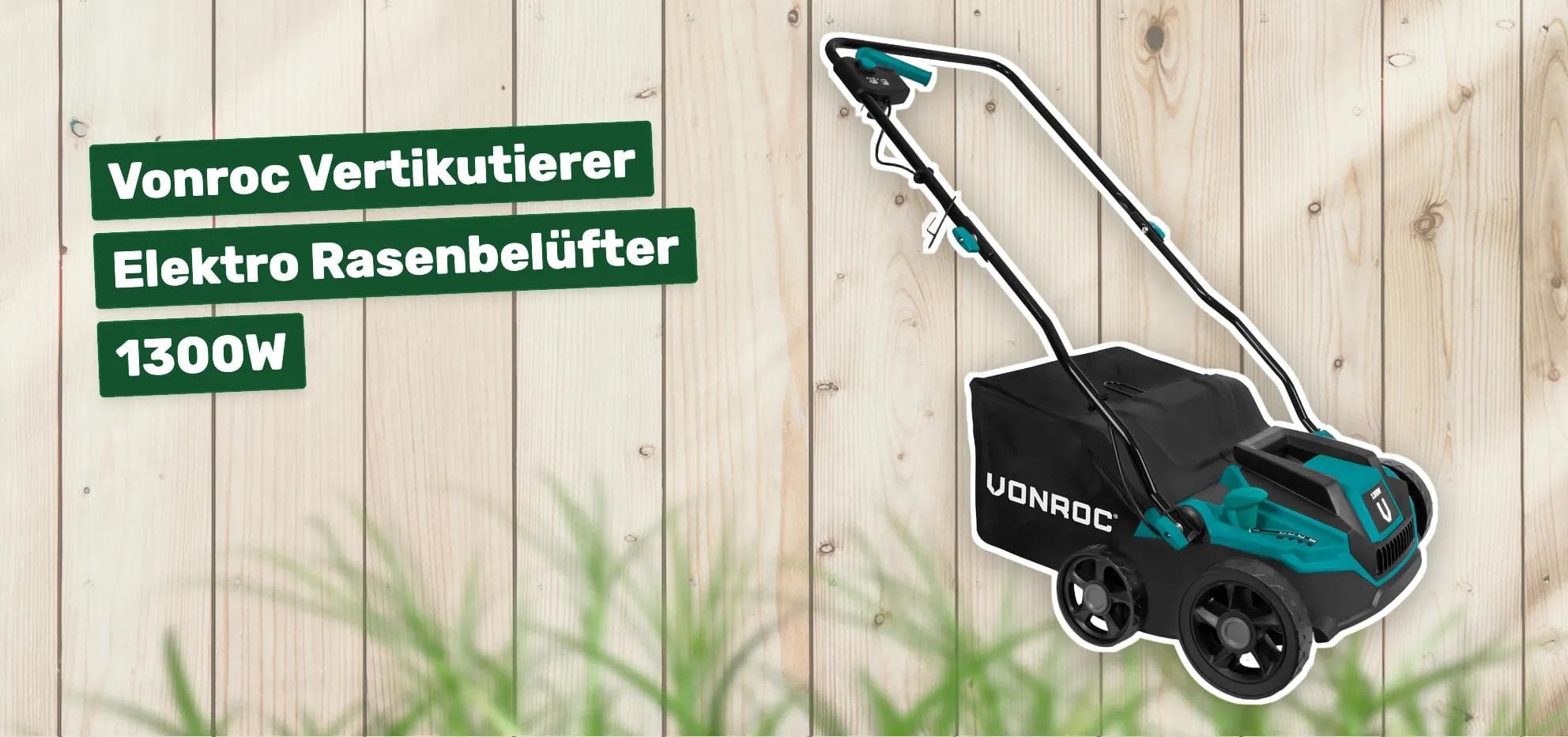Vonroc Vertikutierer Elektro Rasenbelüfter 1300W