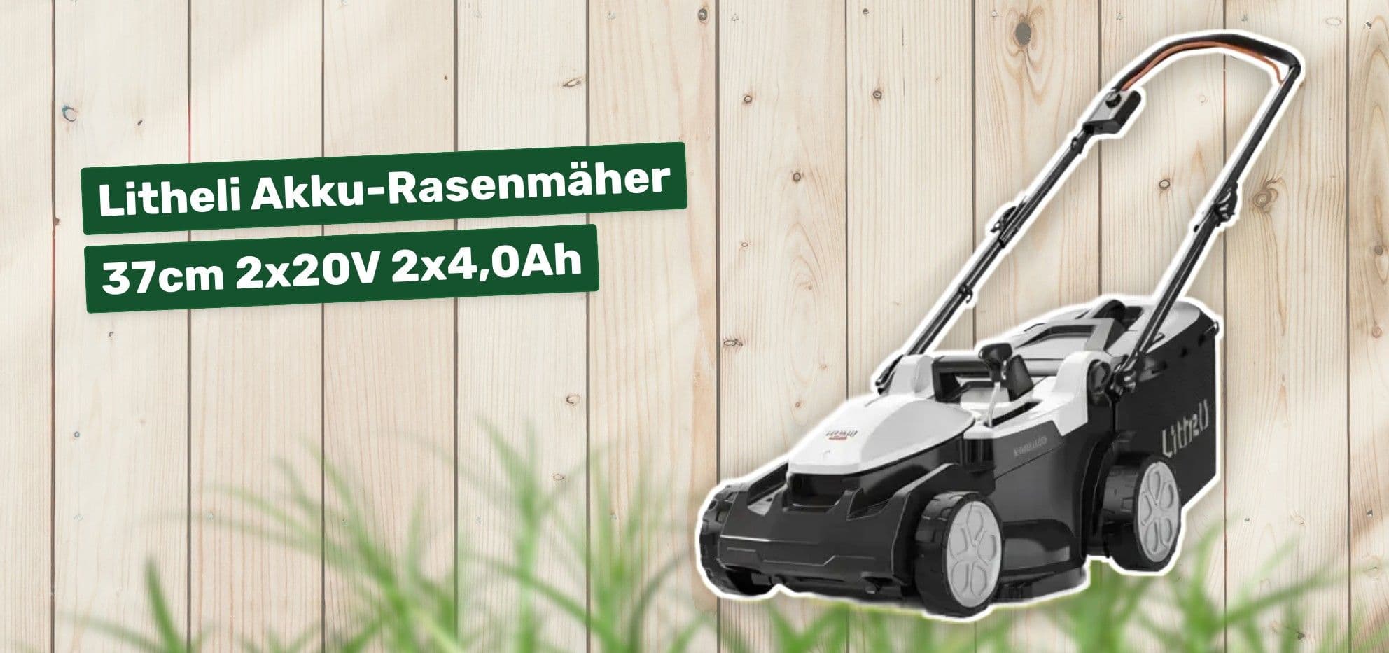 Litheli Akku-Rasenmäher 37cm 2x20V