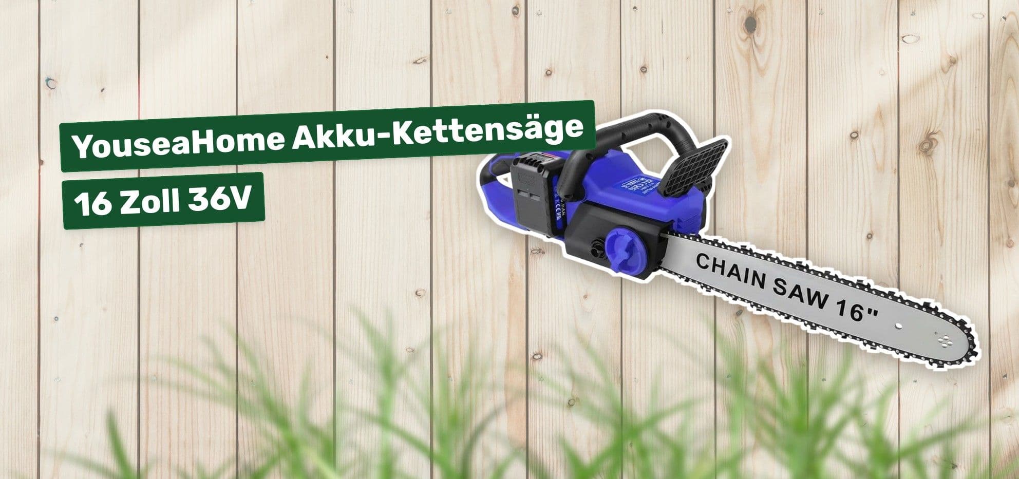 YouseaHome Akku-Kettensäge 16 Zoll 36V