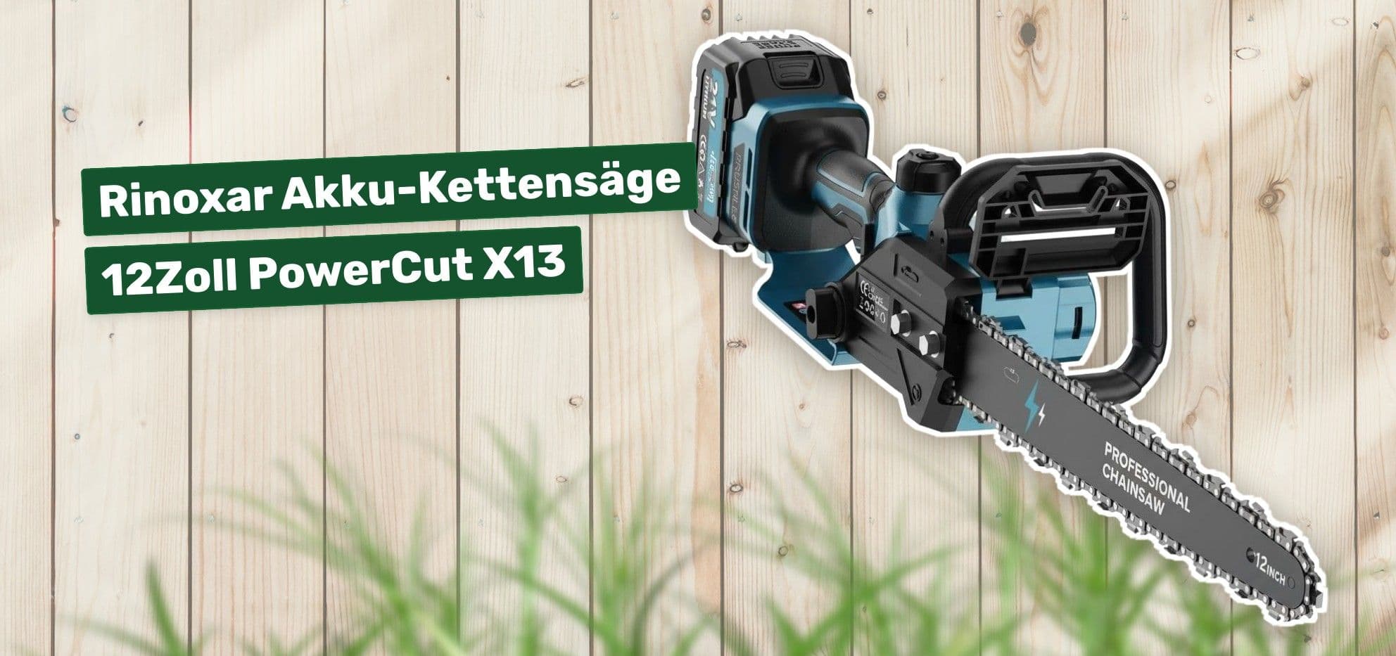 Rinoxar Akku-Kettensäge 12 Zoll PowerCut X13