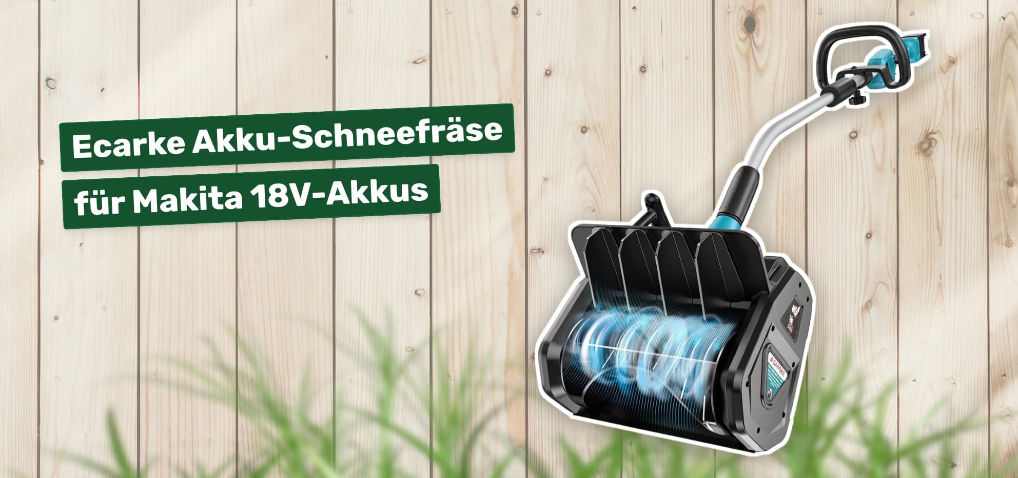 Ecarke Akku-Schneefräse für Makita 18V-Akkus