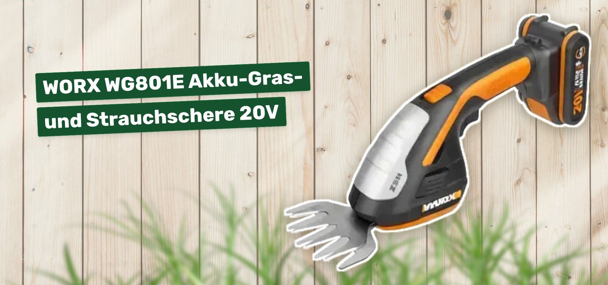 WORX WG801E Akku-Gras- und Strauchschere 20V