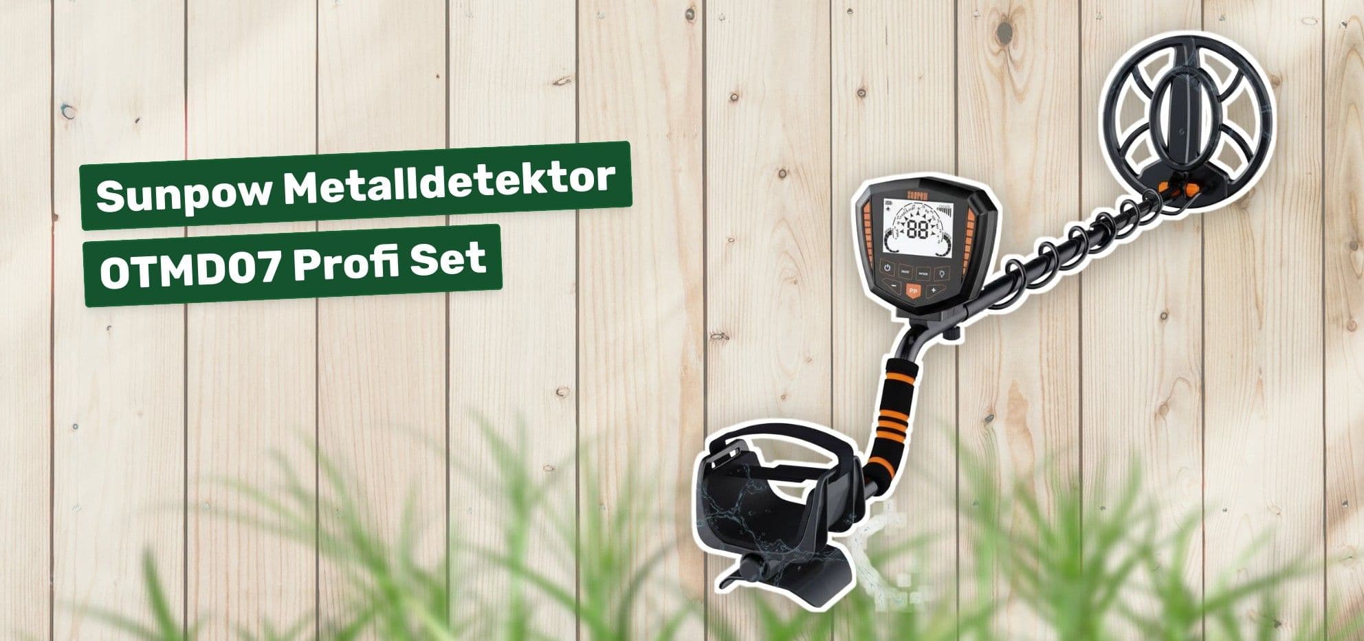 Sunpow Metalldetektor OTMD07 Profi Set