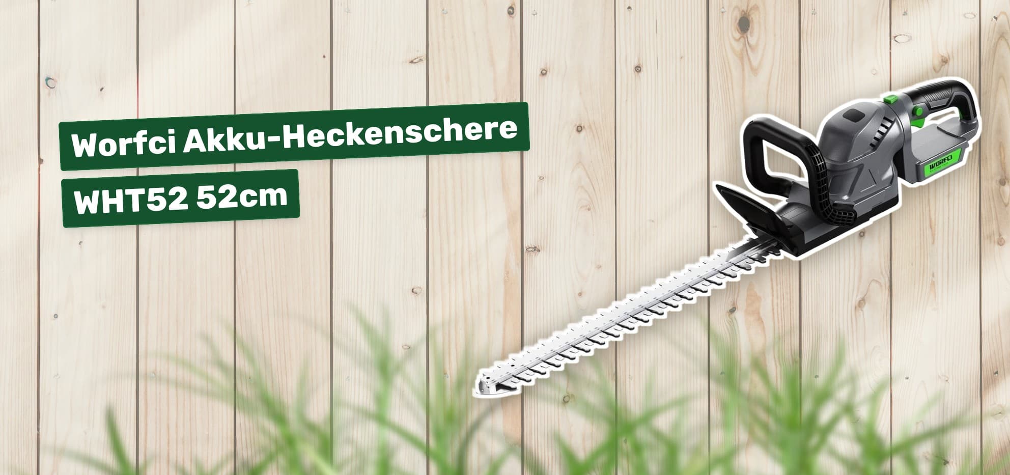 Worfci Akku-Heckenschere WHT52 52cm