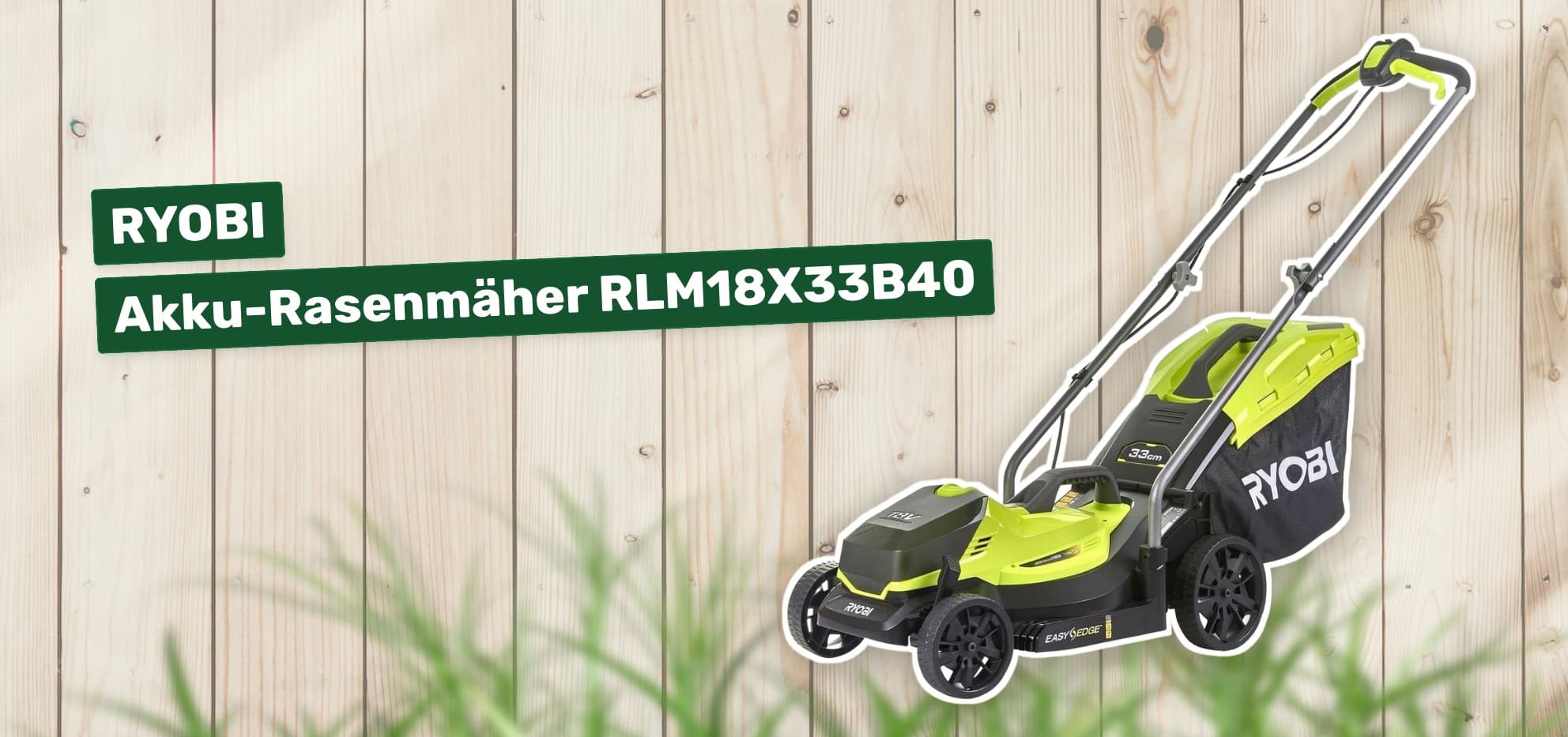 RYOBI Akku-Rasenmäher RLM18X33B40