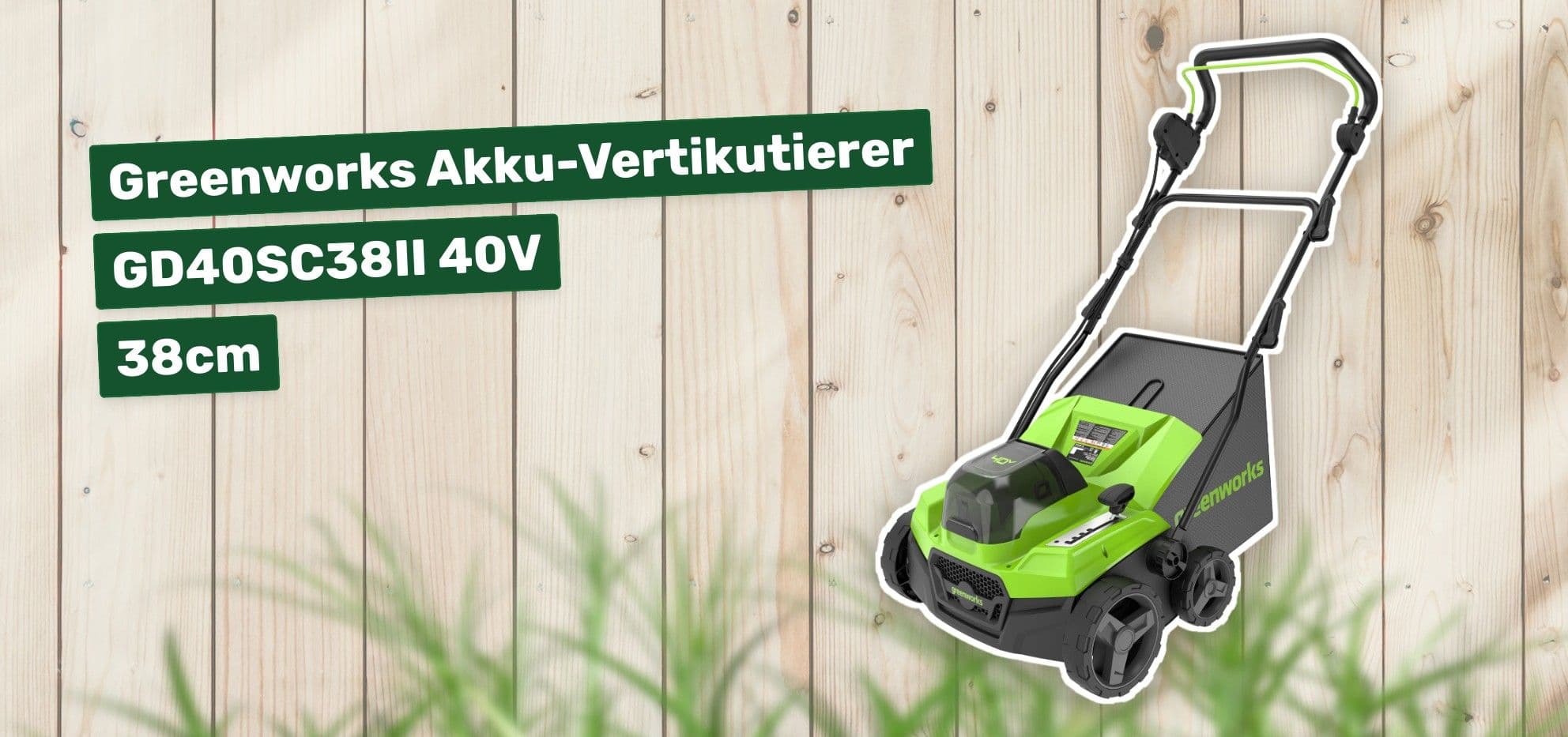 Greenworks Akku-Vertikutierer GD40SC38II 40V 38cm