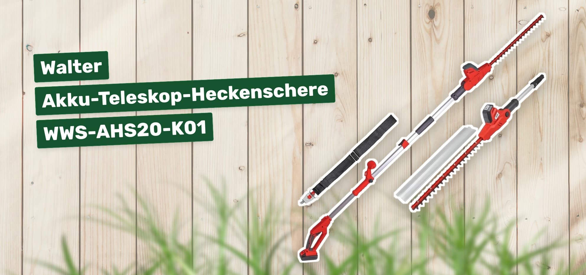 Walter Akku-Teleskop-Heckenschere WWS-AHS20-K01