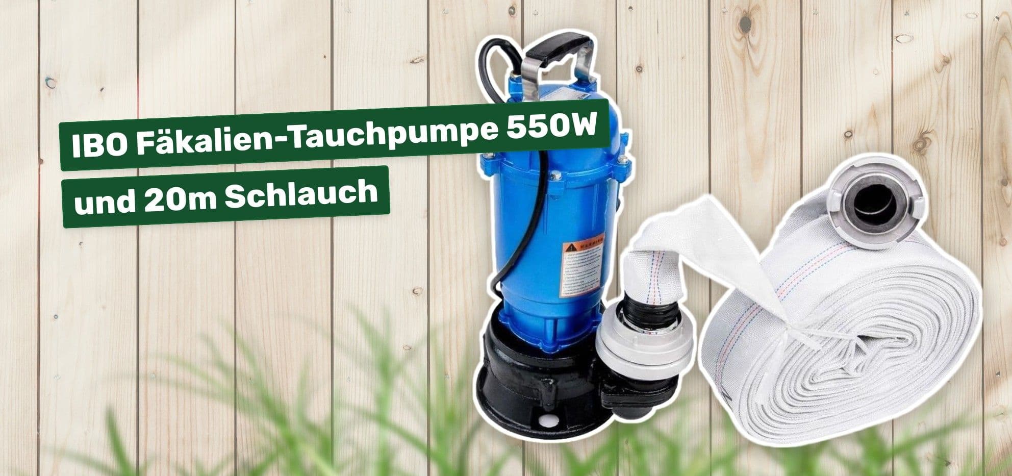 IBO Fäkalien-Tauchpumpe 550W und 20m Schlauch