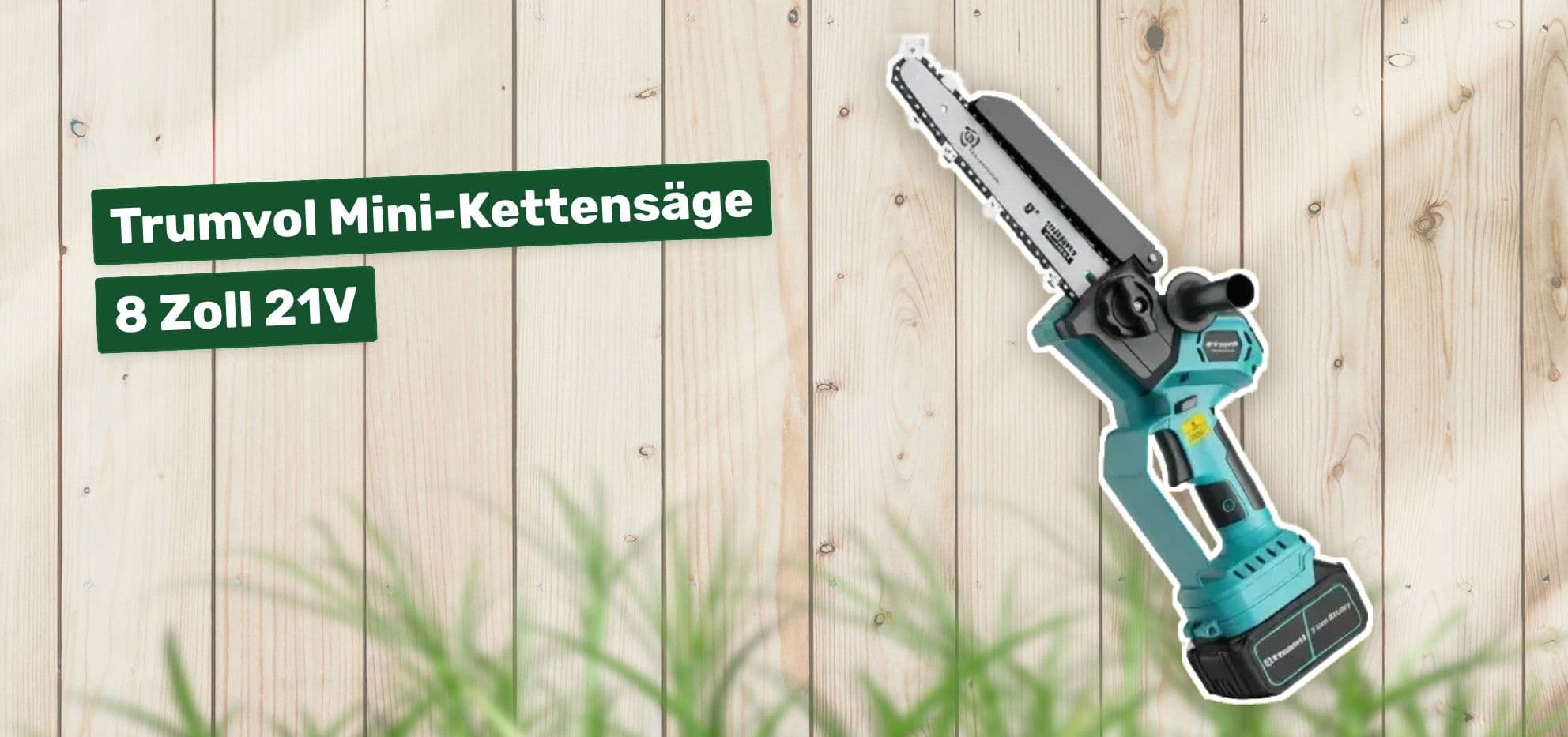 Trumvol Mini-Kettensäge 8 Zoll 21V