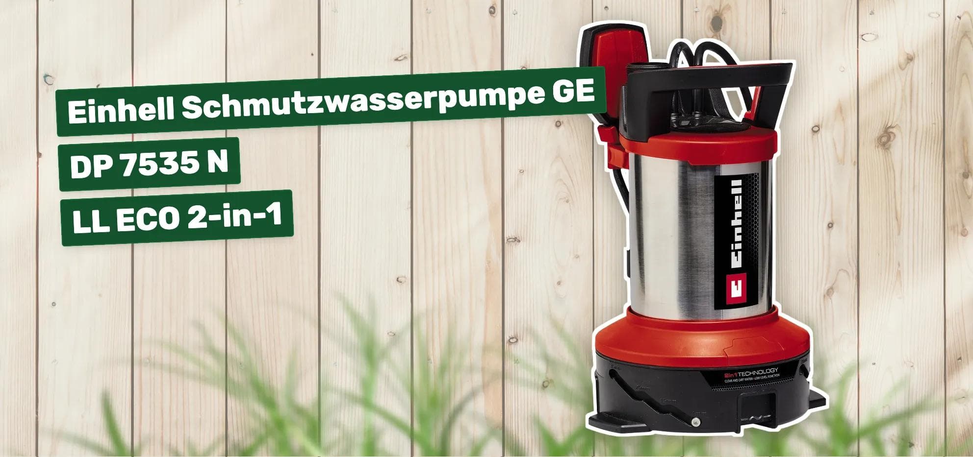 Einhell Schmutzwasserpumpe GE-DP 7535 N LL ECO 2-in-1