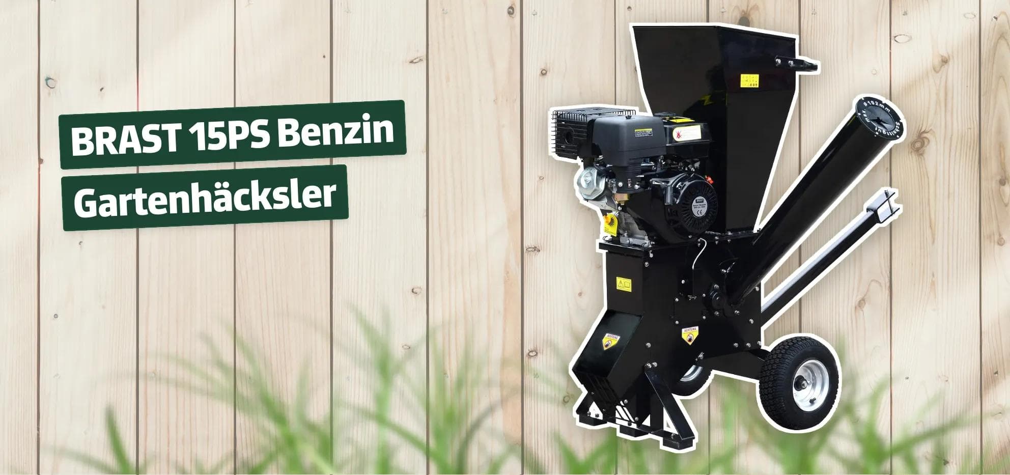 BRAST 15PS Benzin Gartenhäcksler