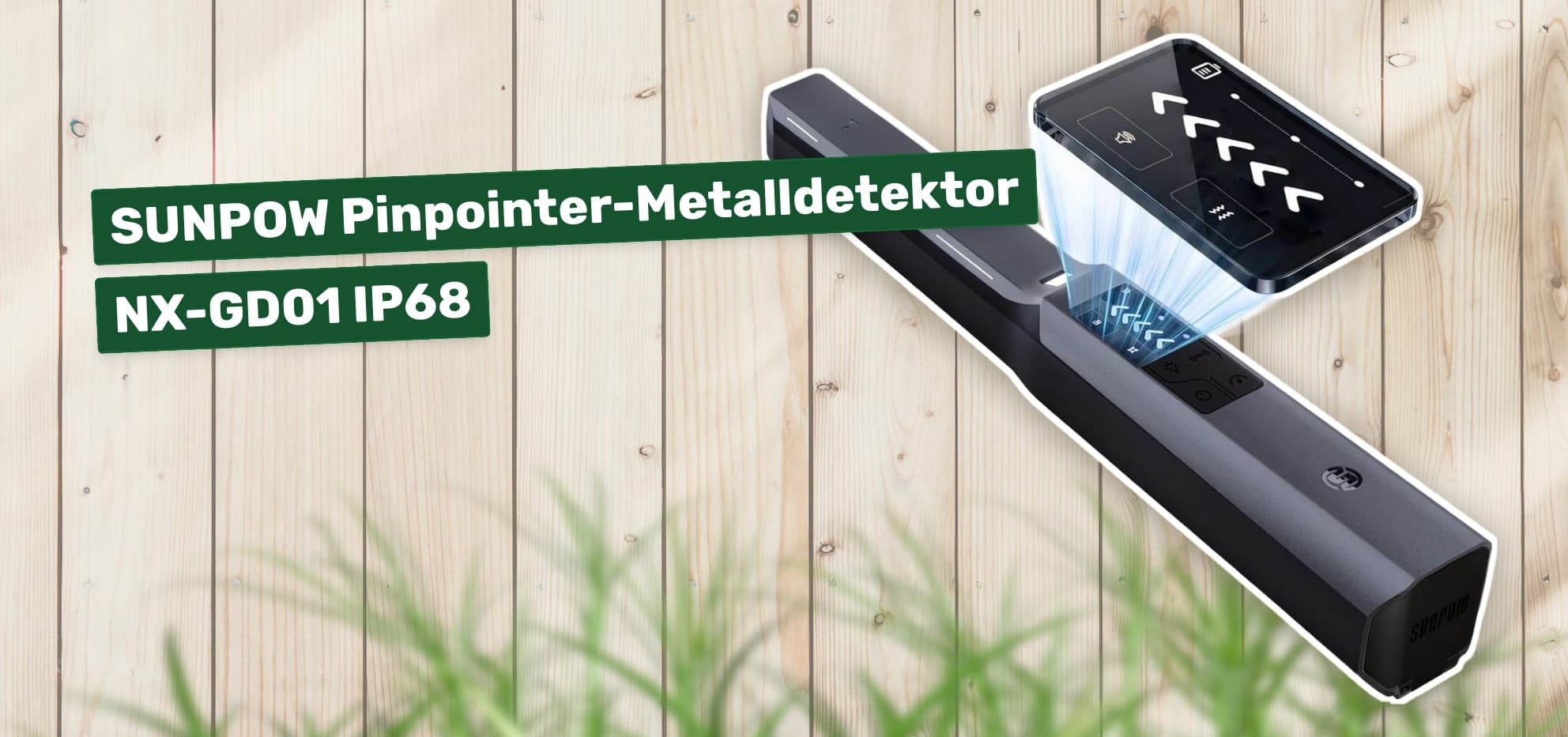 SUNPOW Pinpointer-Metalldetektor NX-GD01 IP68