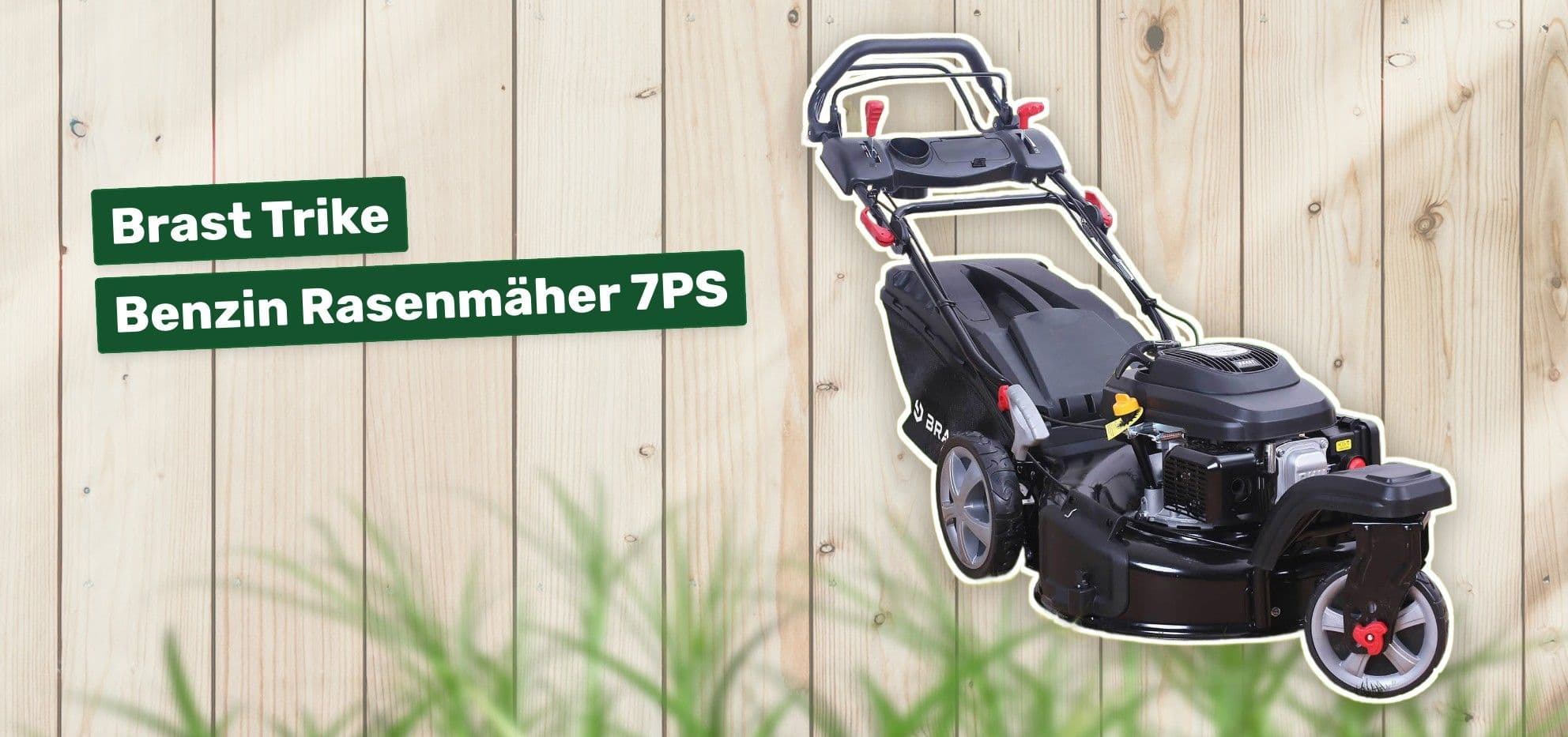 Brast Trike Benzin Rasenmäher 7PS
