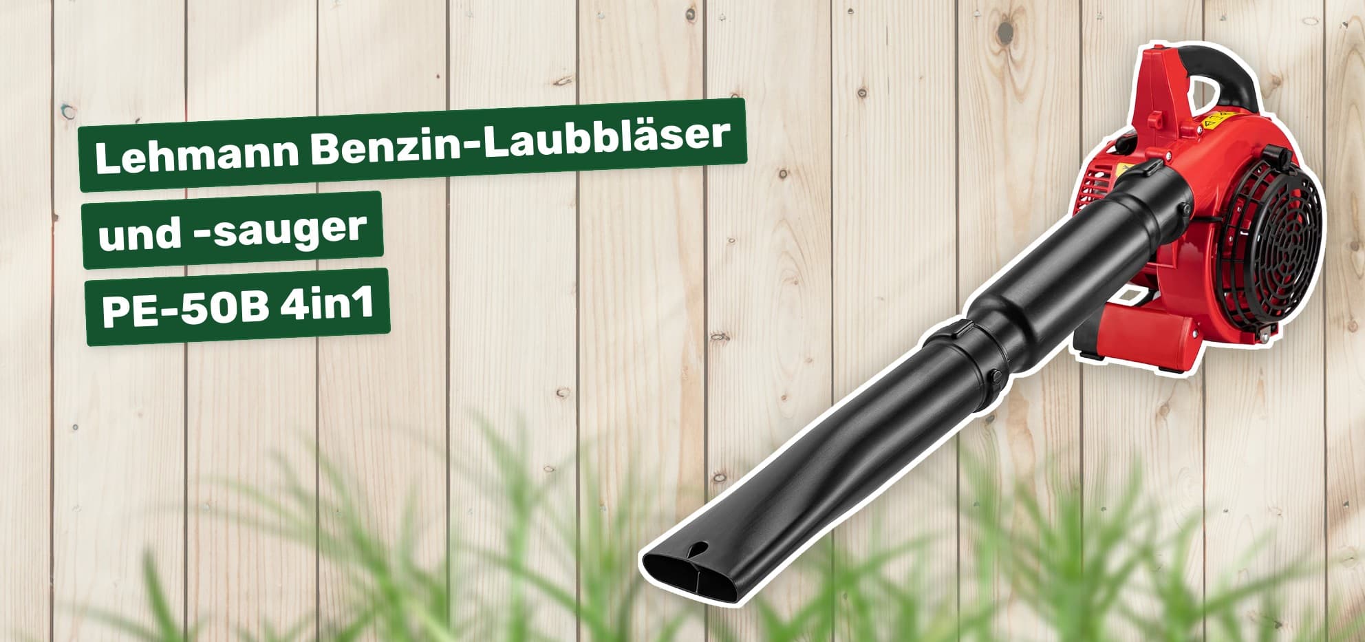 Lehmann Benzin-Laubbläser und -sauger PE-50B 4in1