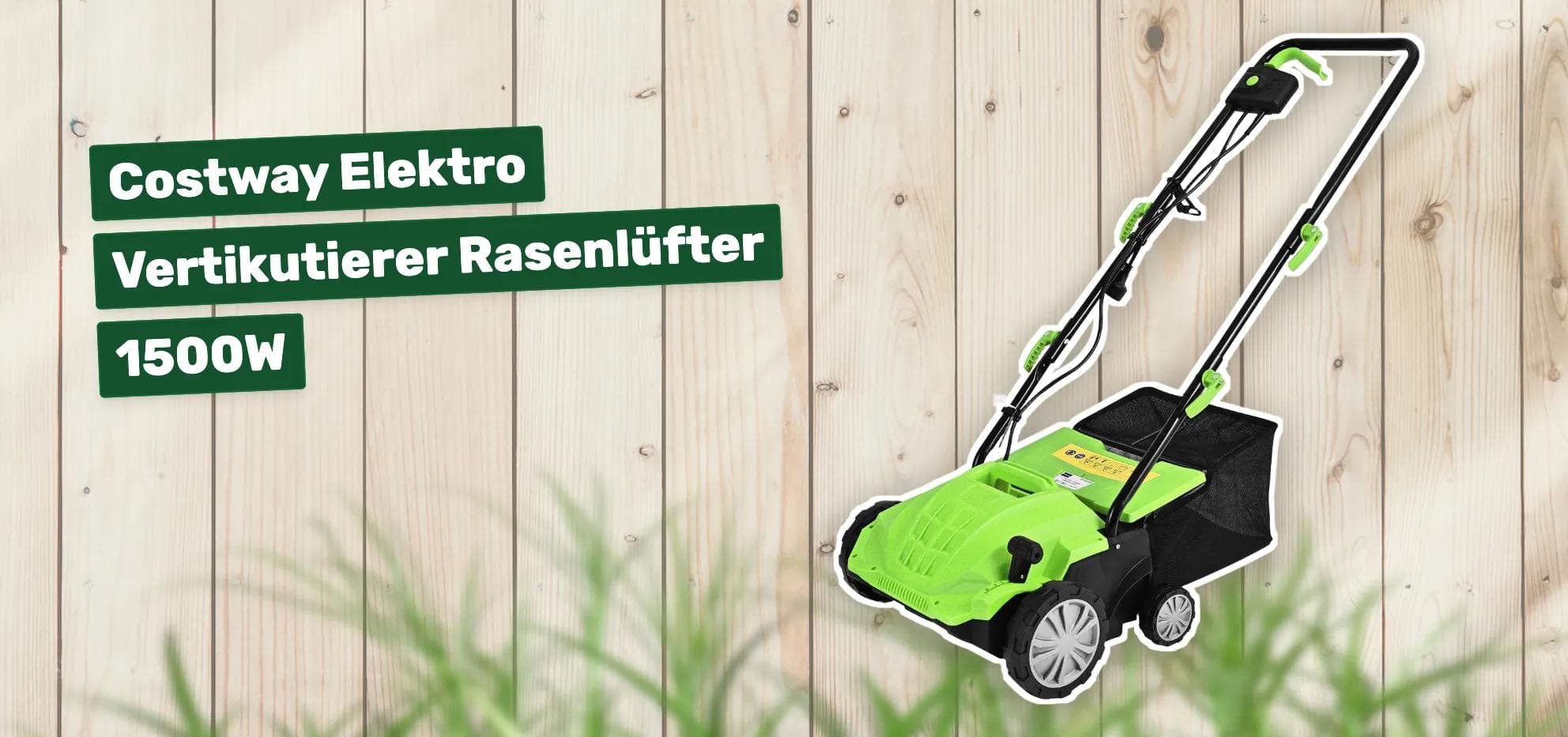Costway Elektro Vertikutierer Rasenlüfter 1500W