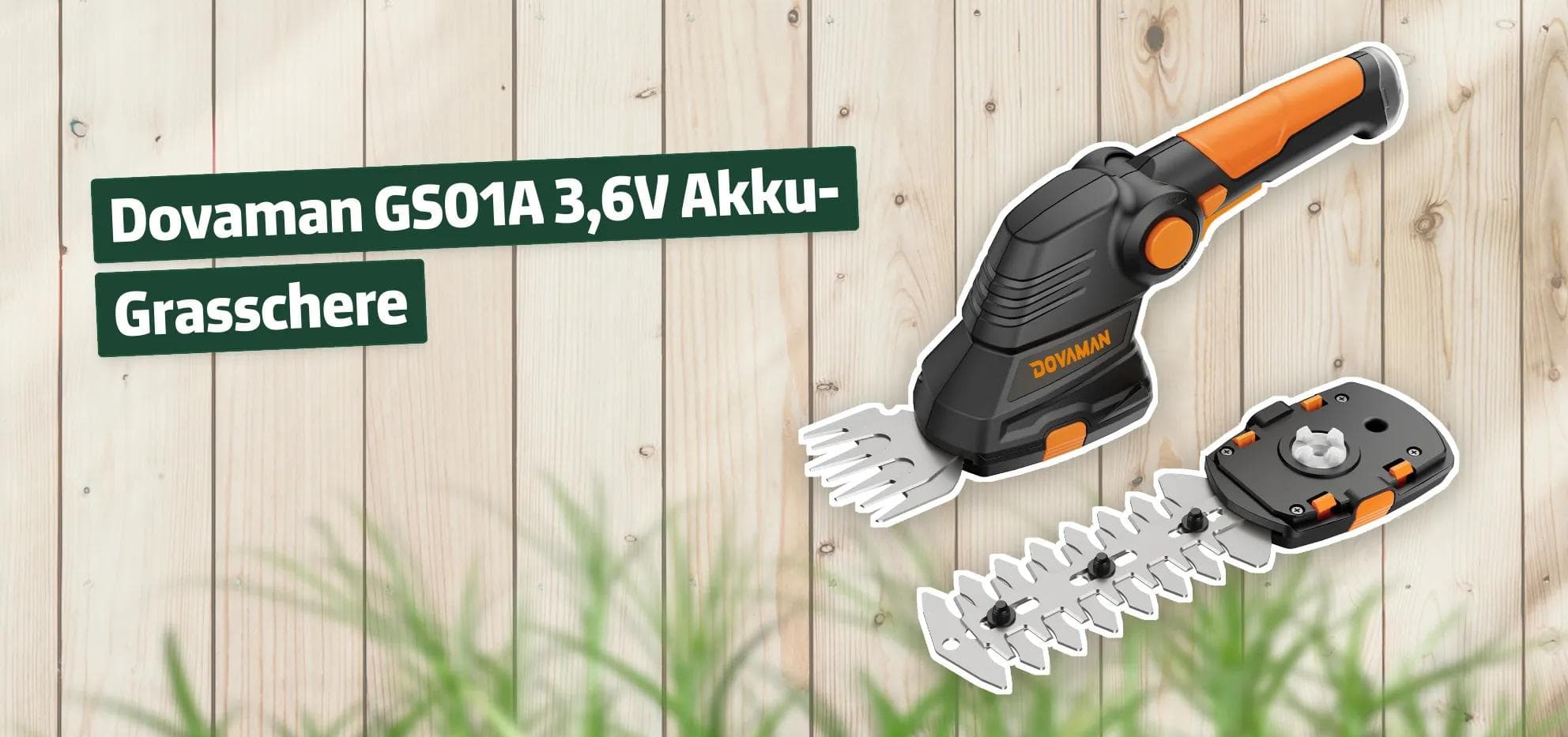 Dovaman GS01A 3,6V Akku-Grasschere