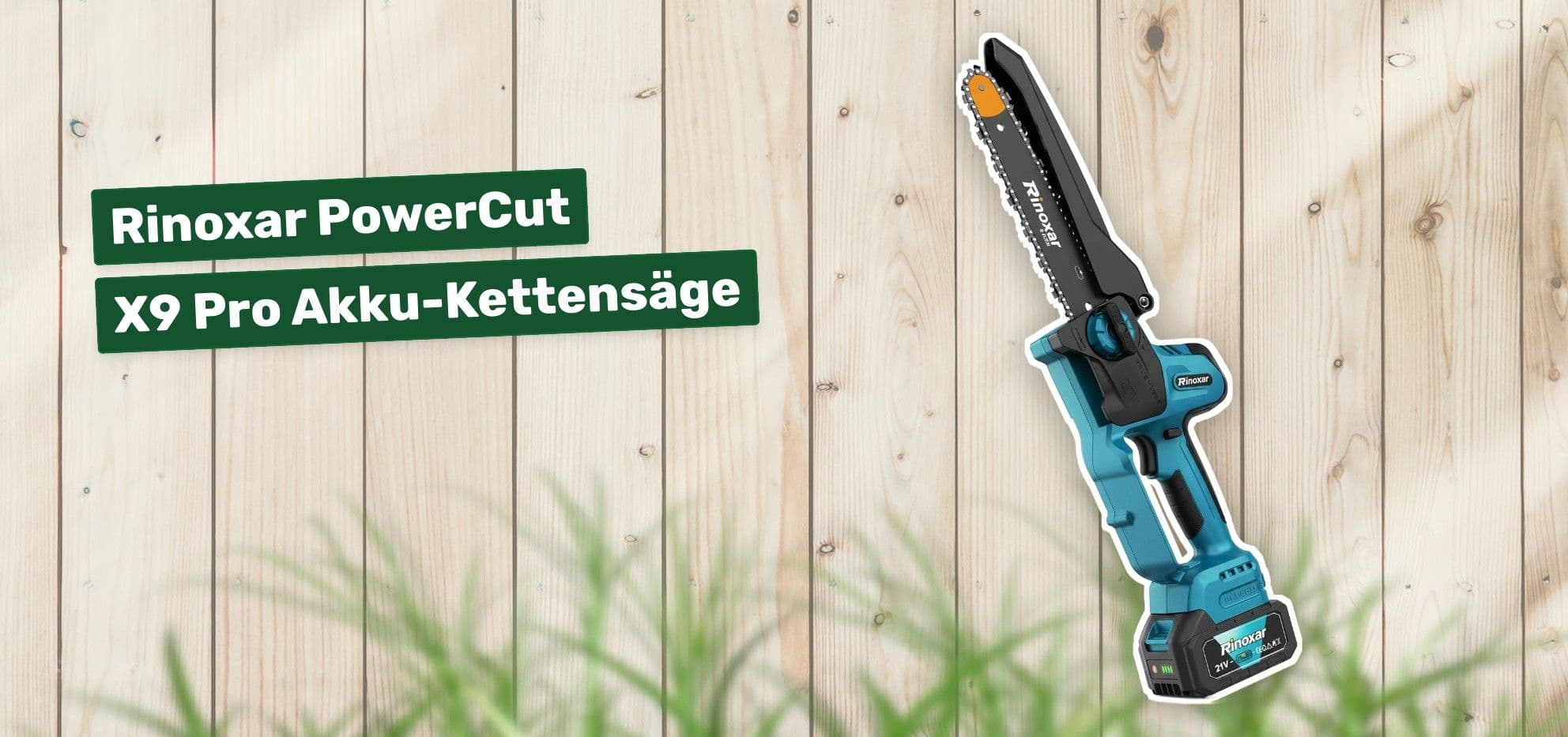 Rinoxar PowerCut X9 Pro Akku-Kettensäge