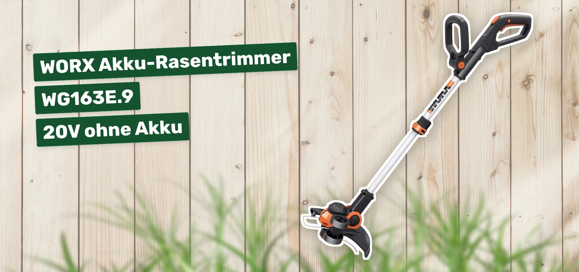 WORX Akku-Rasentrimmer WG163E.9 20V ohne Akku