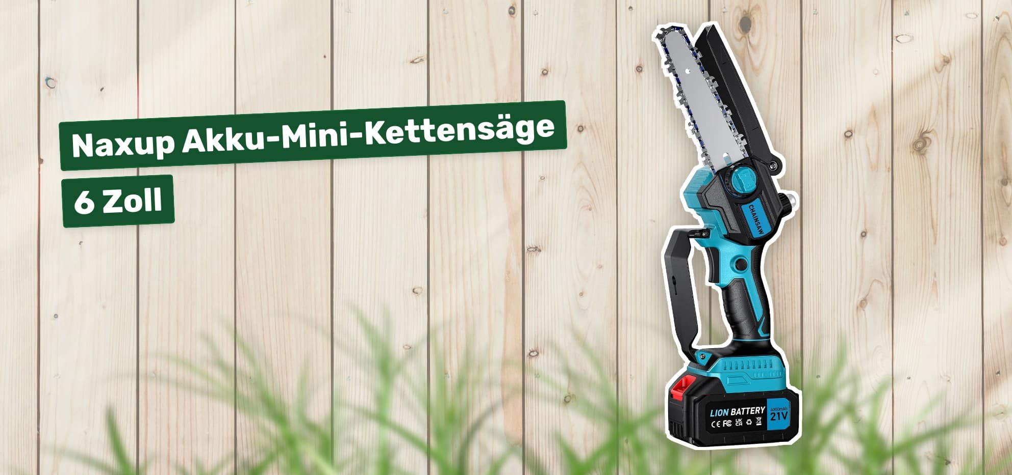 Naxup Akku-Mini-Kettensäge 6 Zoll