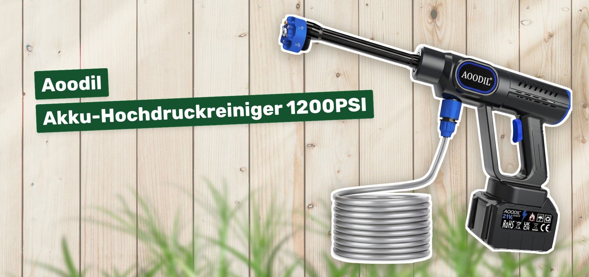 Aoodil Akku-Hochdruckreiniger 1200PSI