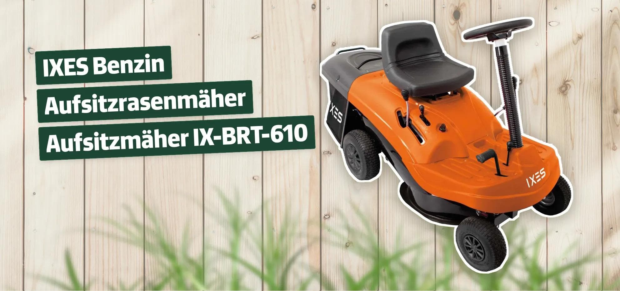IXES Benzin Aufsitzrasenmäher Aufsitzmäher IX-BRT-610