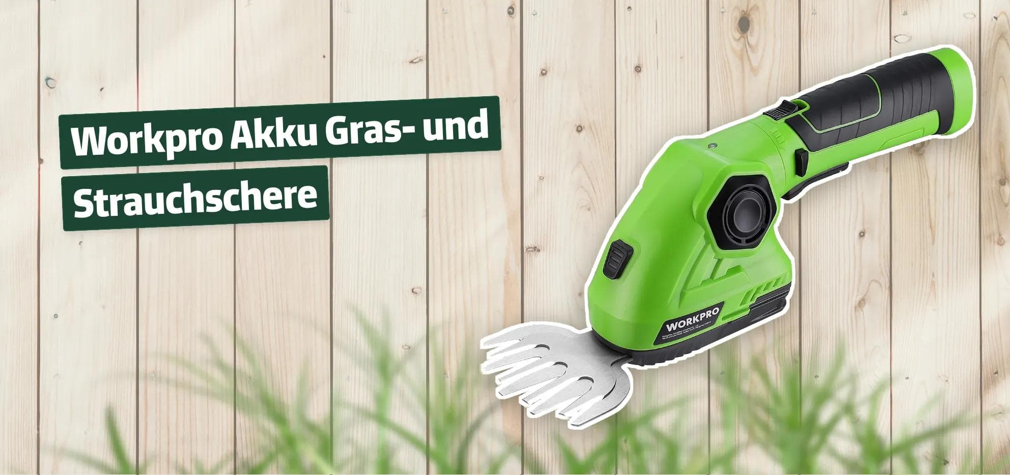 Workpro Akku Gras- und Strauchschere