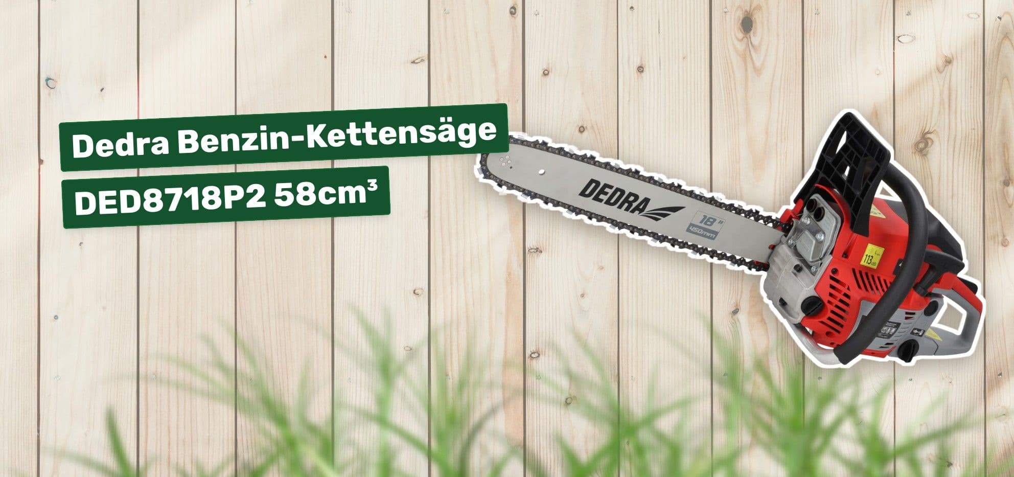Dedra Benzin-Kettensäge DED8718P2 58cm³