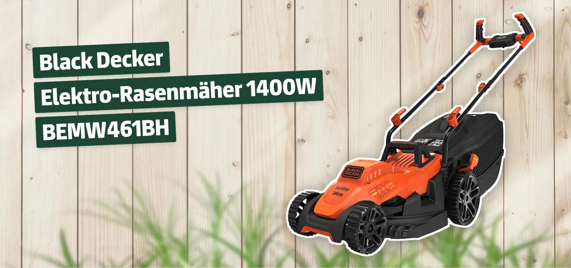 Black+Decker Elektro-Rasenmäher 1400W BEMW461BH