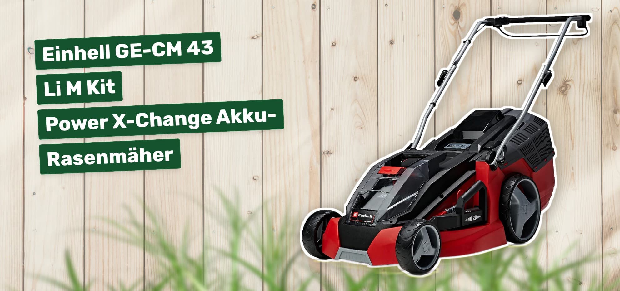 Einhell GE-CM 43 Li M Kit Power X-Change Akku-Rasenmäher