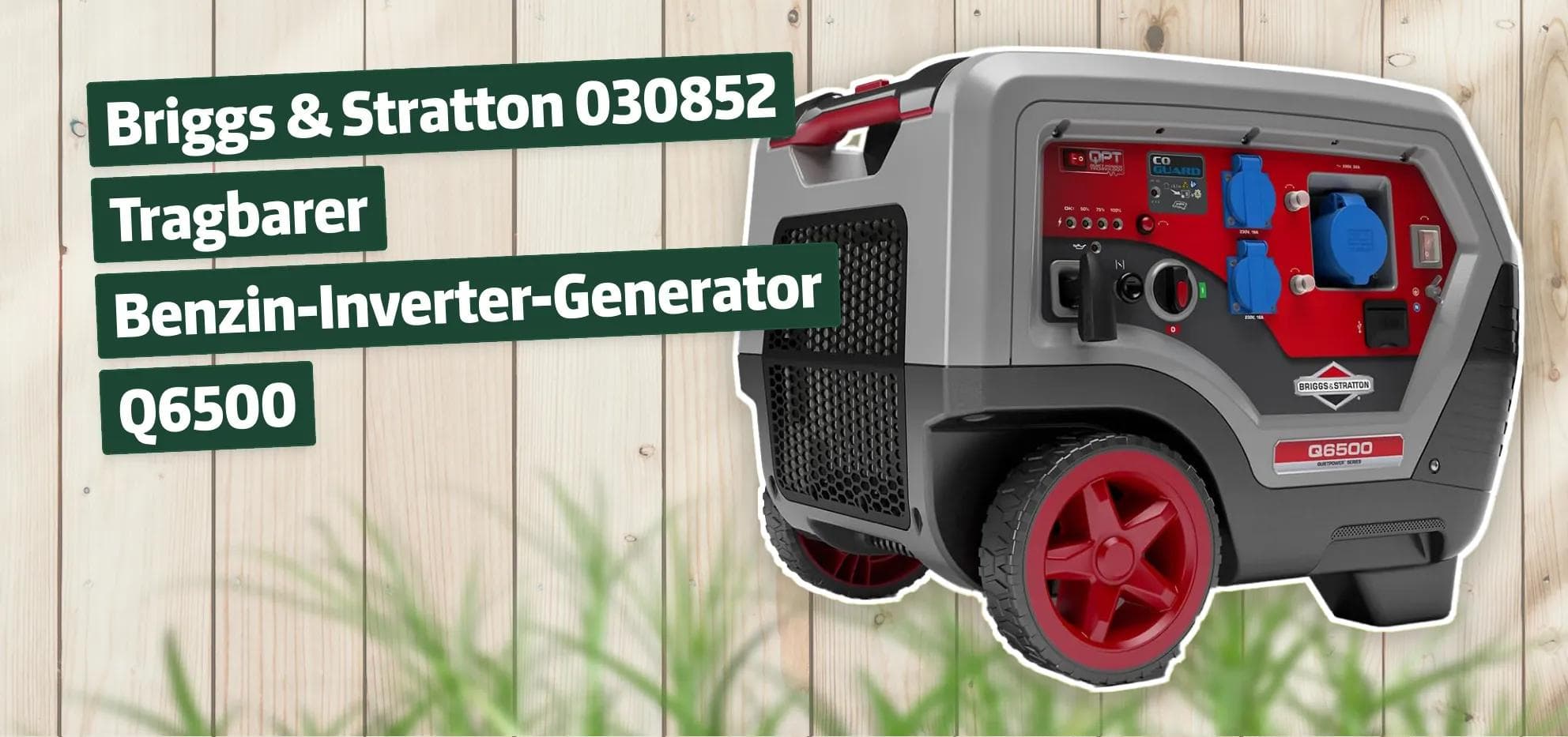 Briggs & Stratton 030852 Tragbarer Benzin-Inverter-Generator Q6500