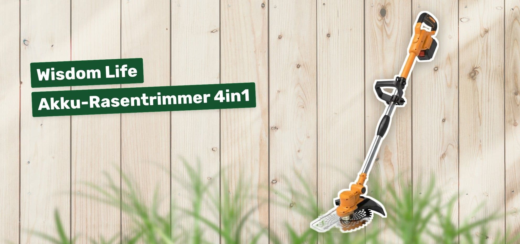 Wisdom Life Akku-Rasentrimmer 4in1