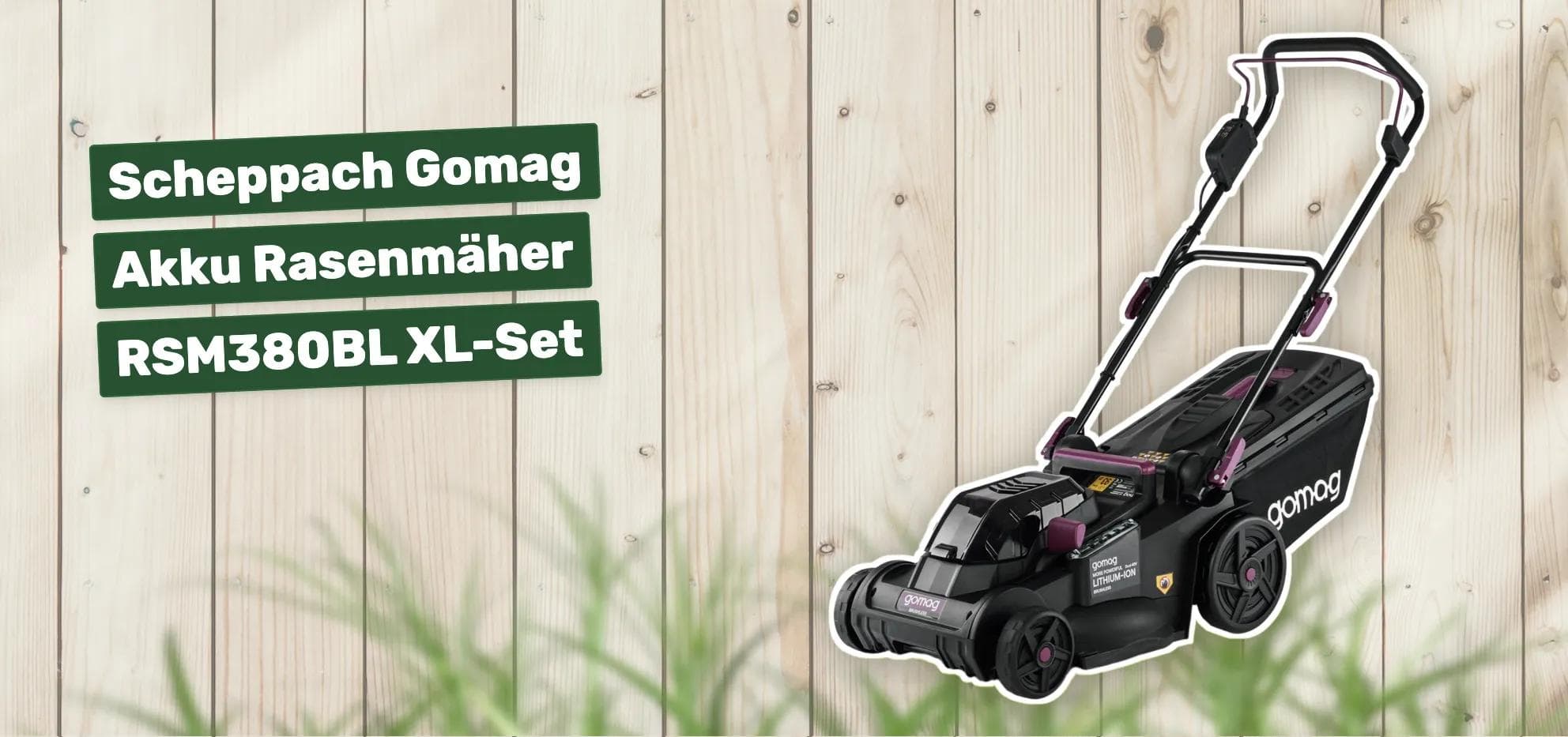 Scheppach Gomag Akku Rasenmäher RSM380BL XL-Set