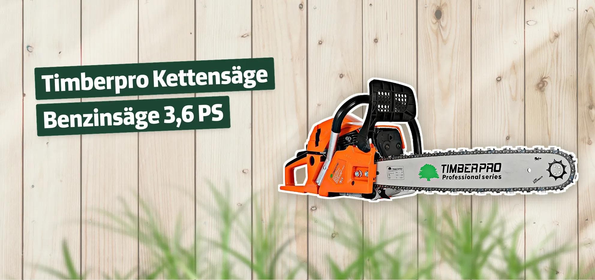Timberpro Kettensäge Benzinsäge 3,6 PS