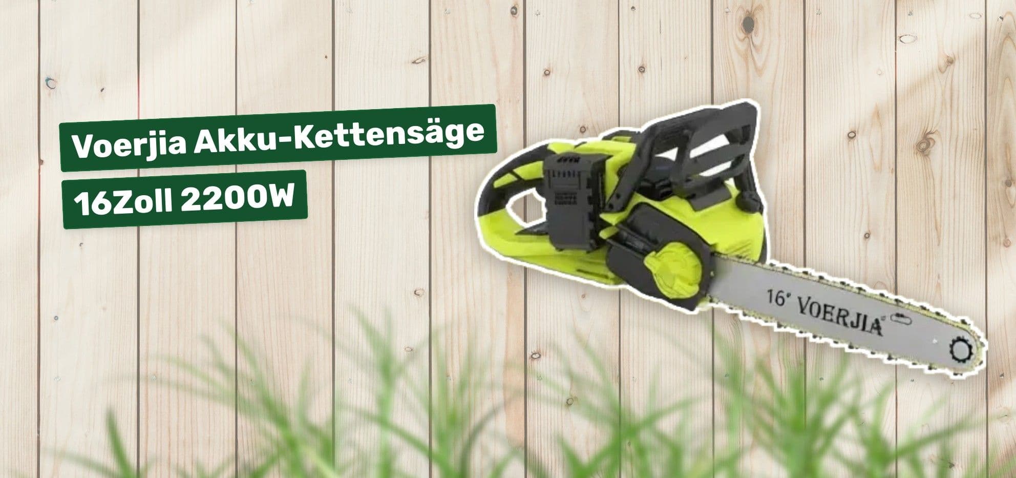 Voerjia Akku-Kettensäge 16Zoll 2200W