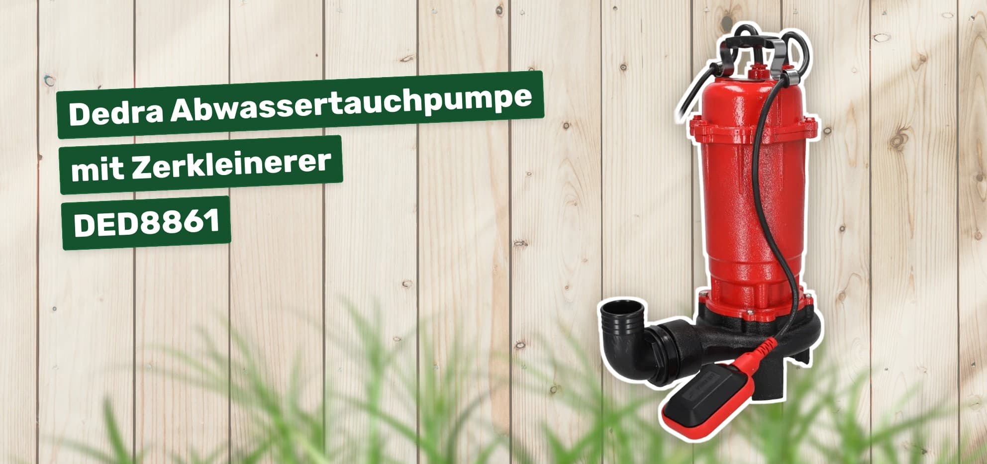 Dedra Abwassertauchpumpe mit Zerkleinerer DED8861