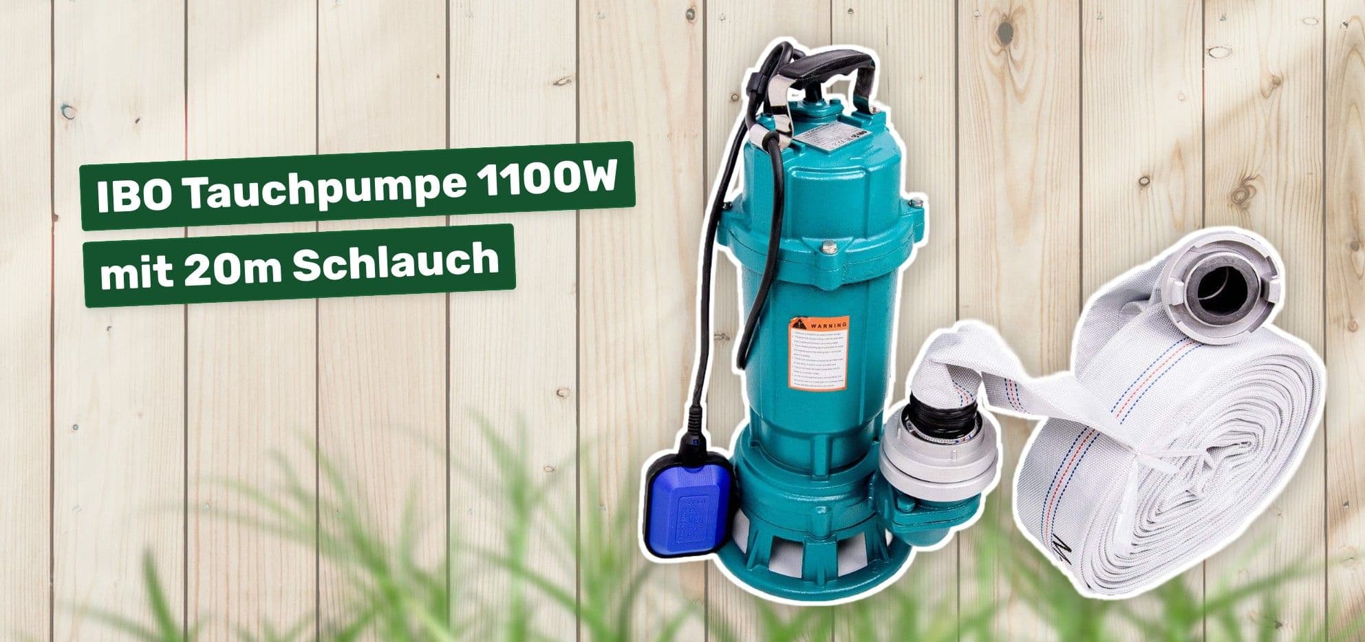 IBO Tauchpumpe 1100W mit 20m Schlauch