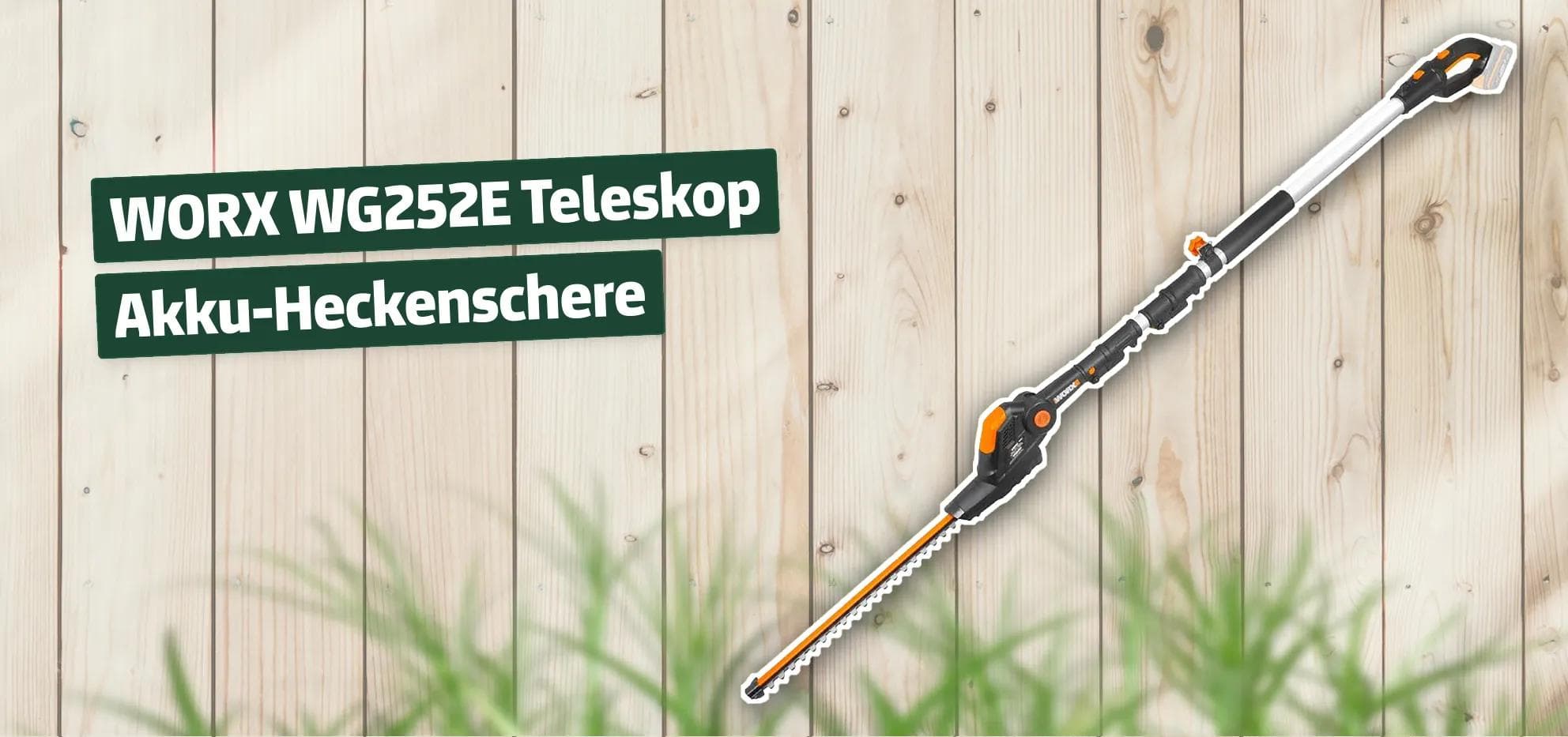 Worx WG252E Teleskop Akku-Heckenschere