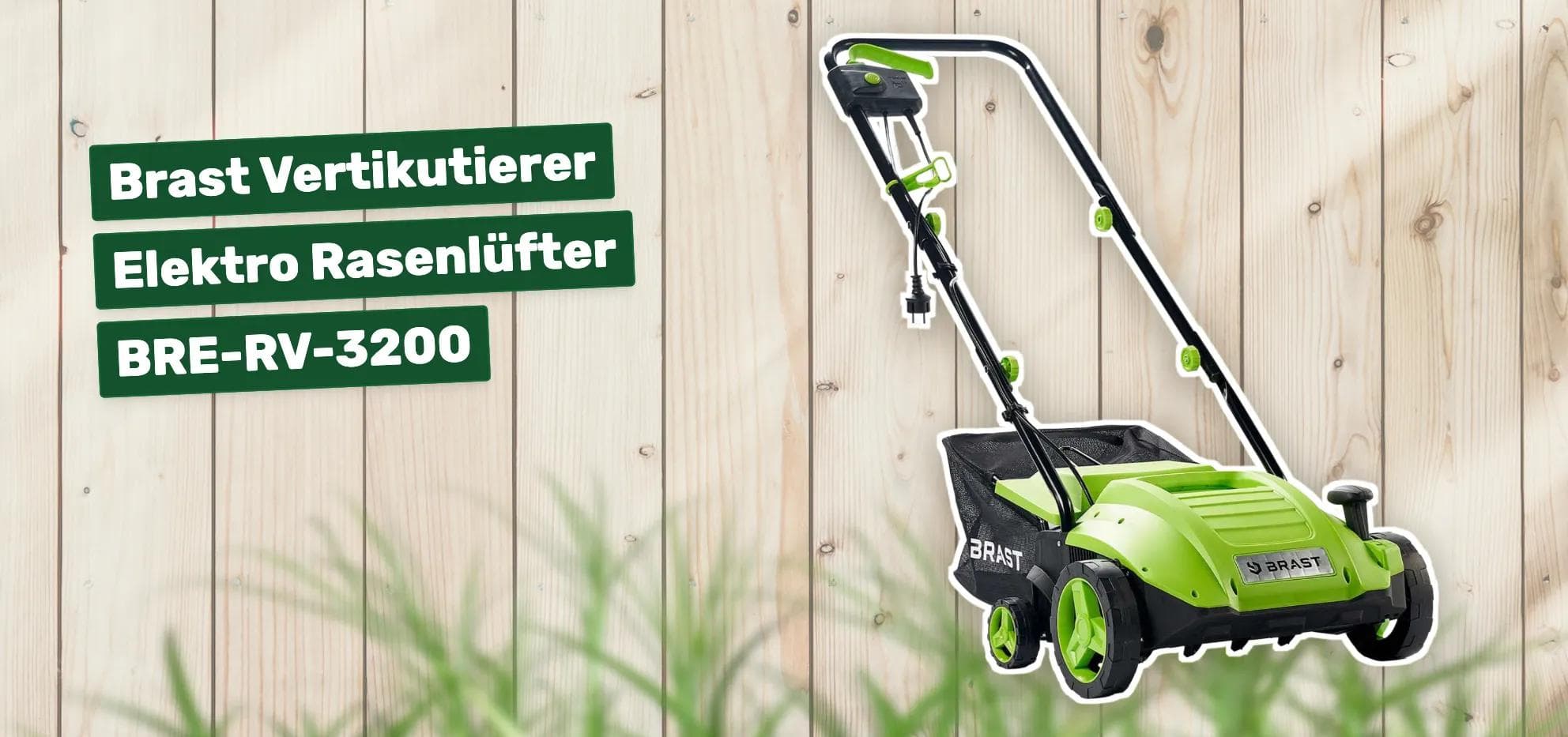 Brast Vertikutierer Elektro Rasenlüfter BRE-RV-3200