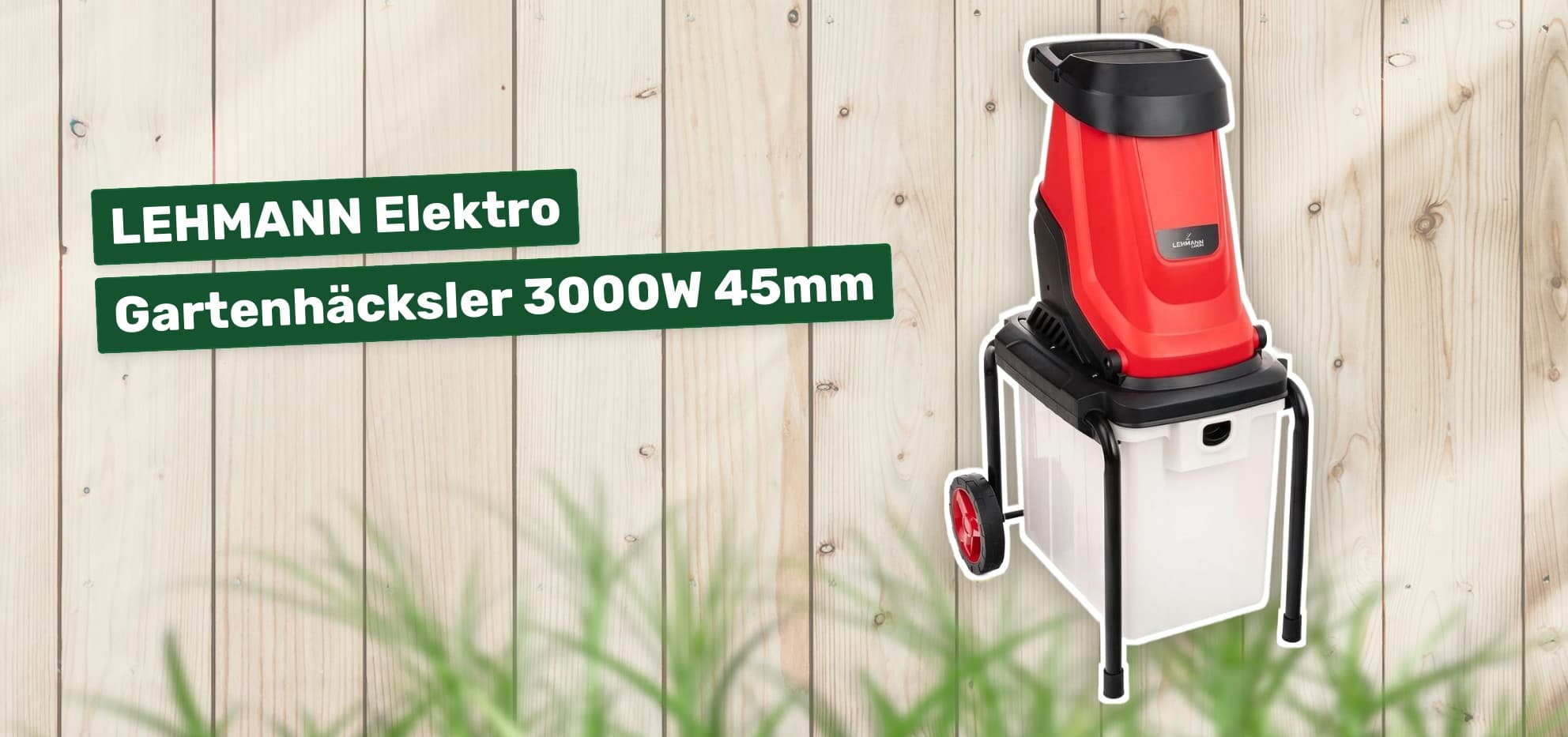 Lehmann Elektro Gartenhäcksler 3000W 45mm