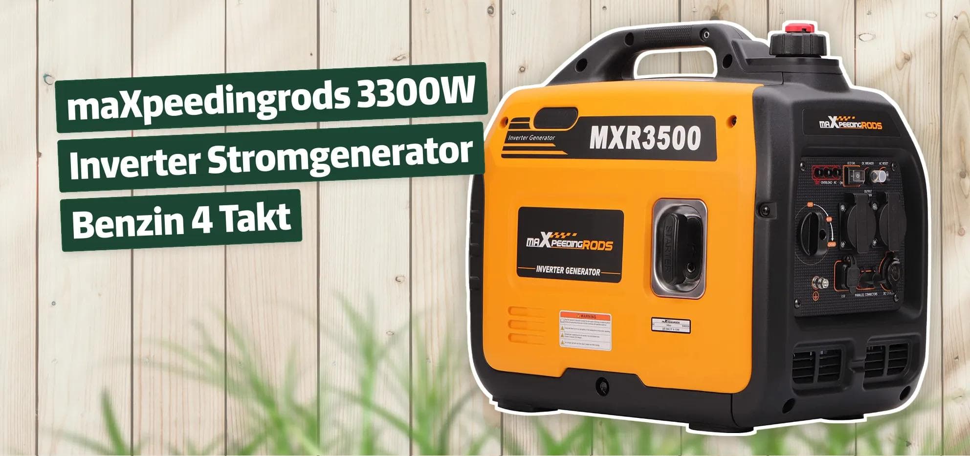 maXpeedingrods 3300W Inverter Stromgenerator Benzin 4 Takt
