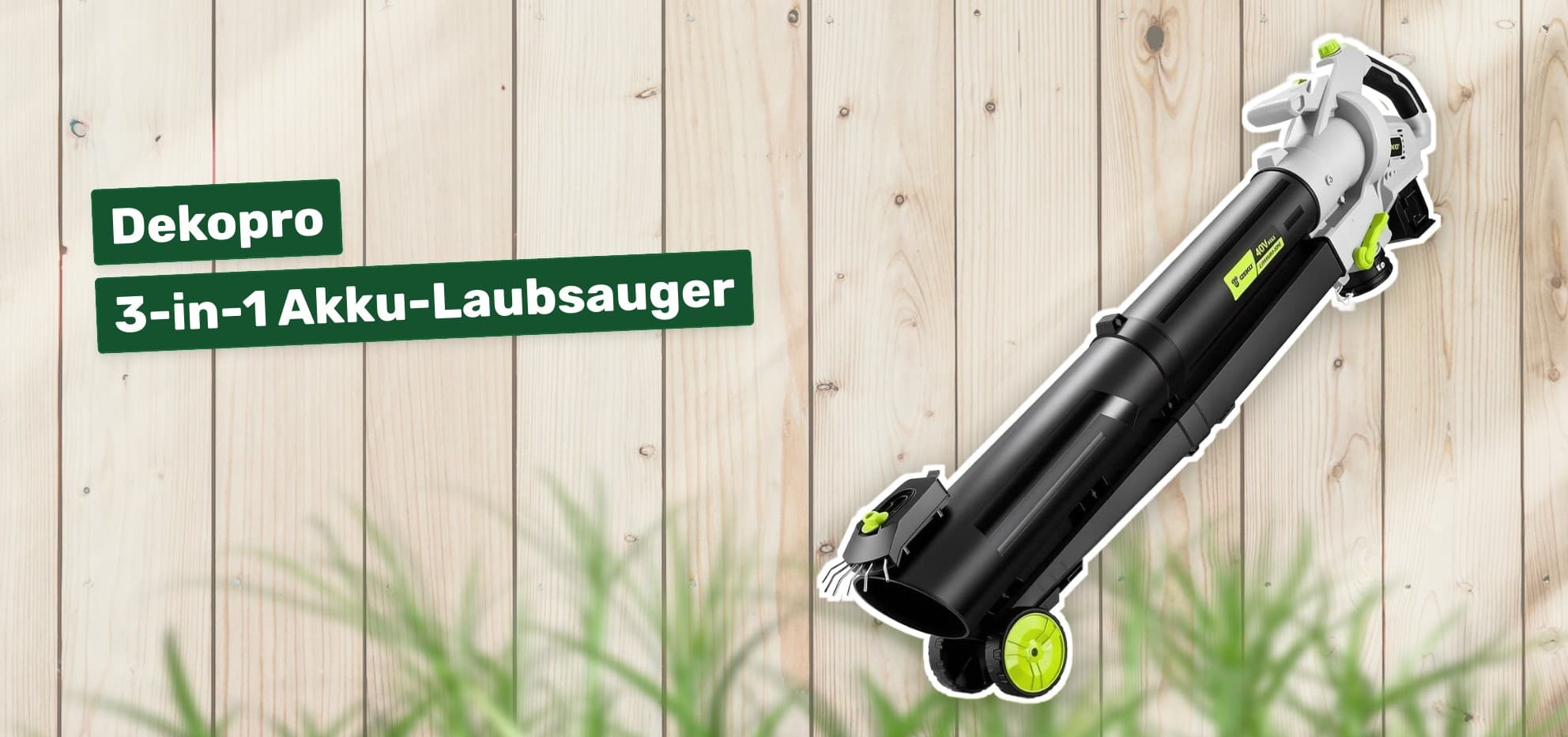 Dekopro 3-in-1 Akku-Laubsauger
