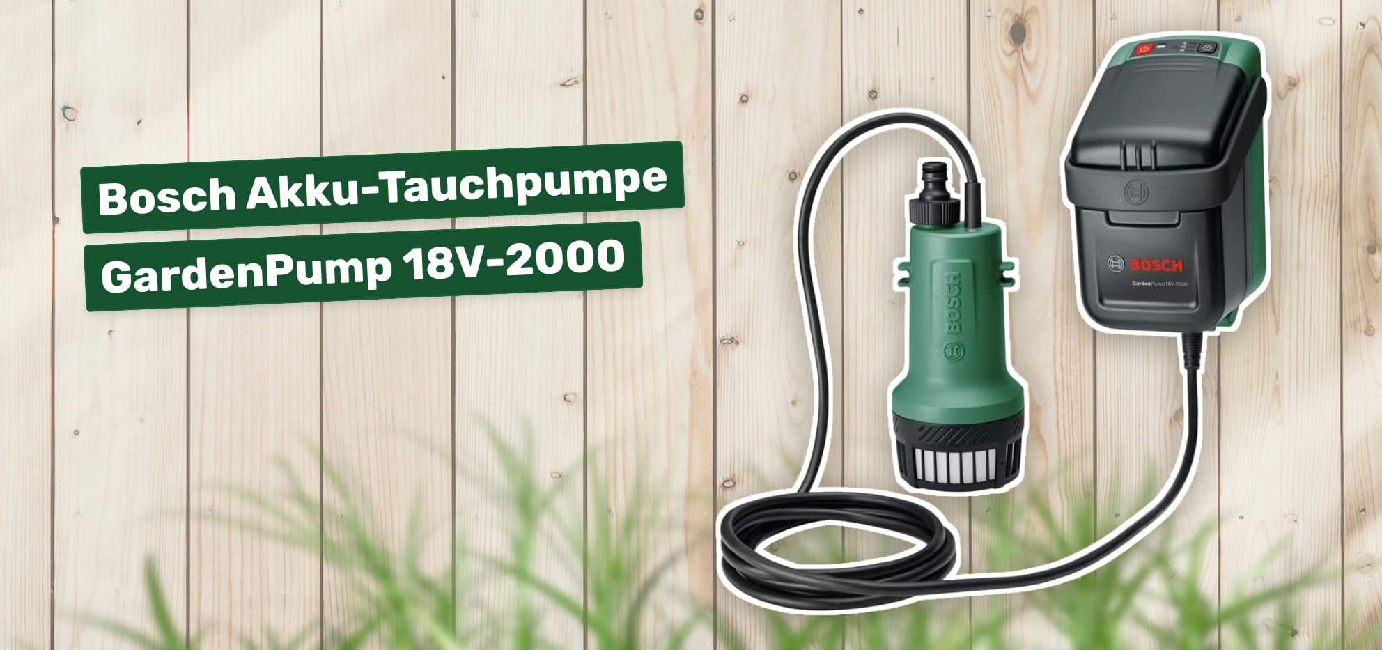 Bosch Akku-Tauchpumpe GardenPump 18V-2000
