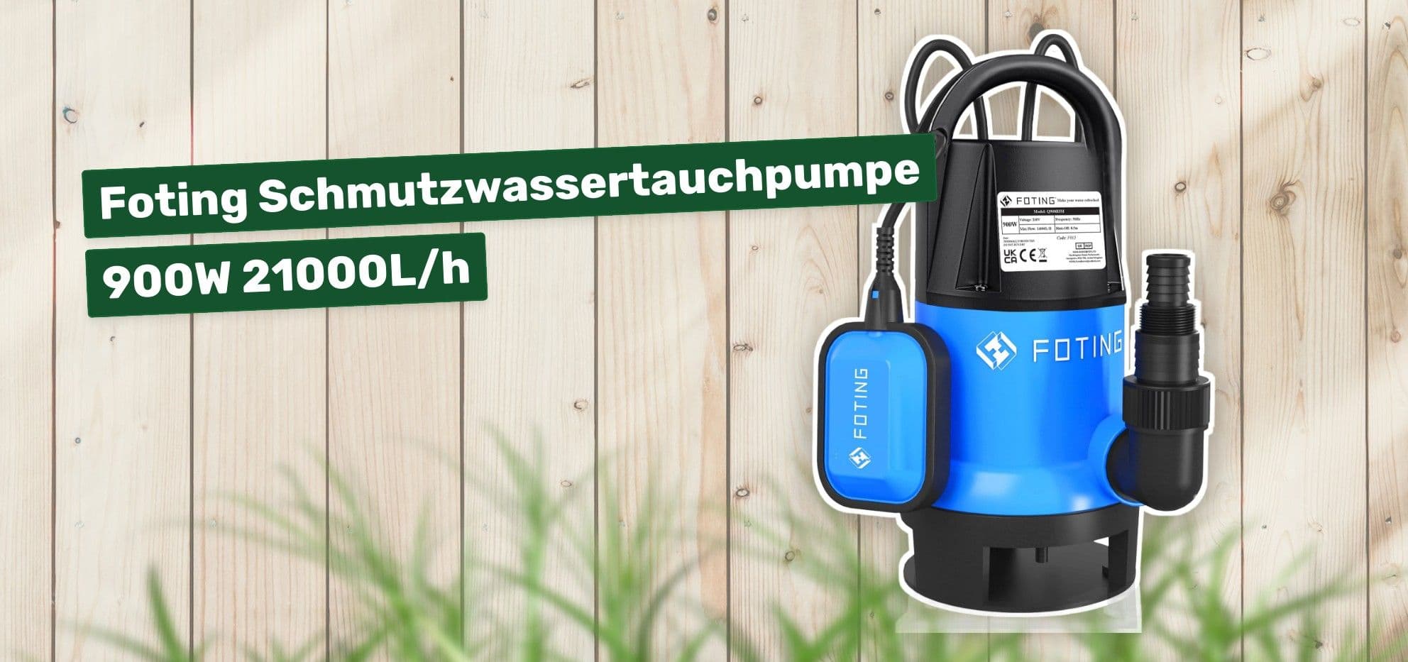 Foting Schmutzwassertauchpumpe 900W
