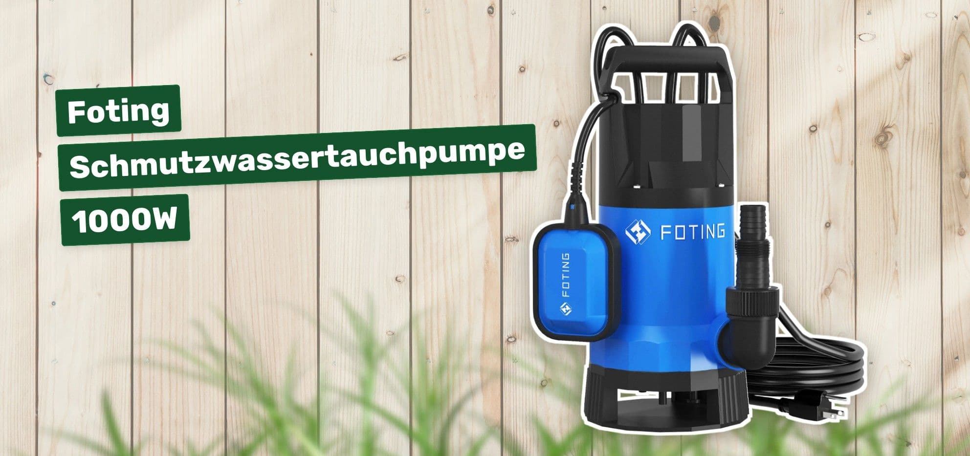 Foting Schmutzwassertauchpumpe 1000W