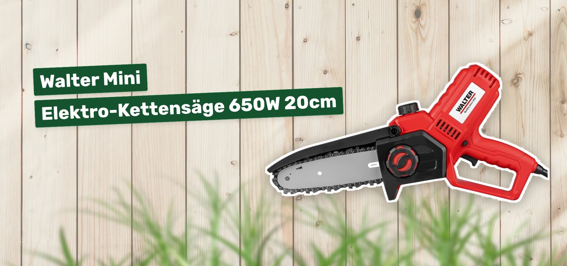 Walter Mini Elektro-Kettensäge 650W 20cm