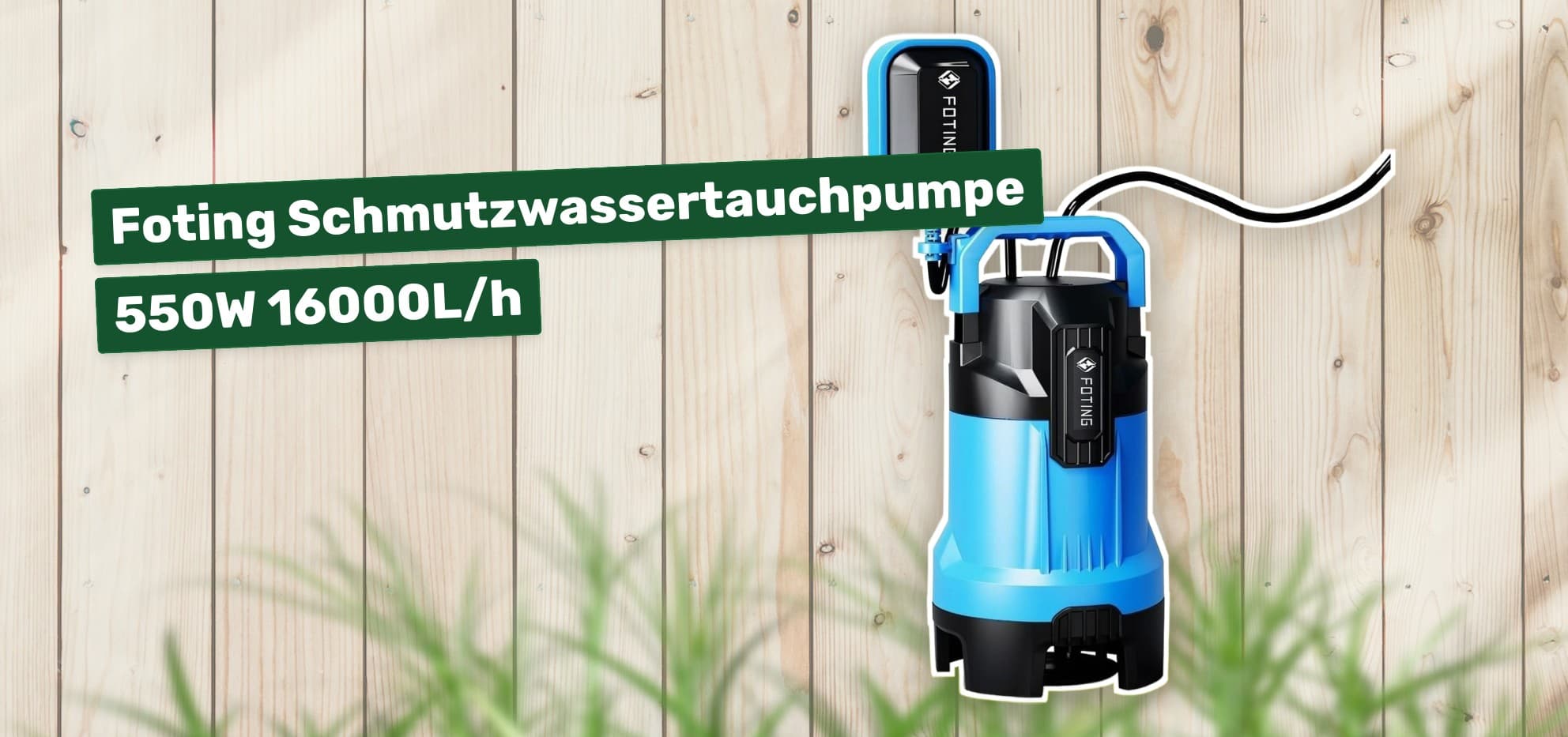 Foting Schmutzwassertauchpumpe 550W 16000L/h