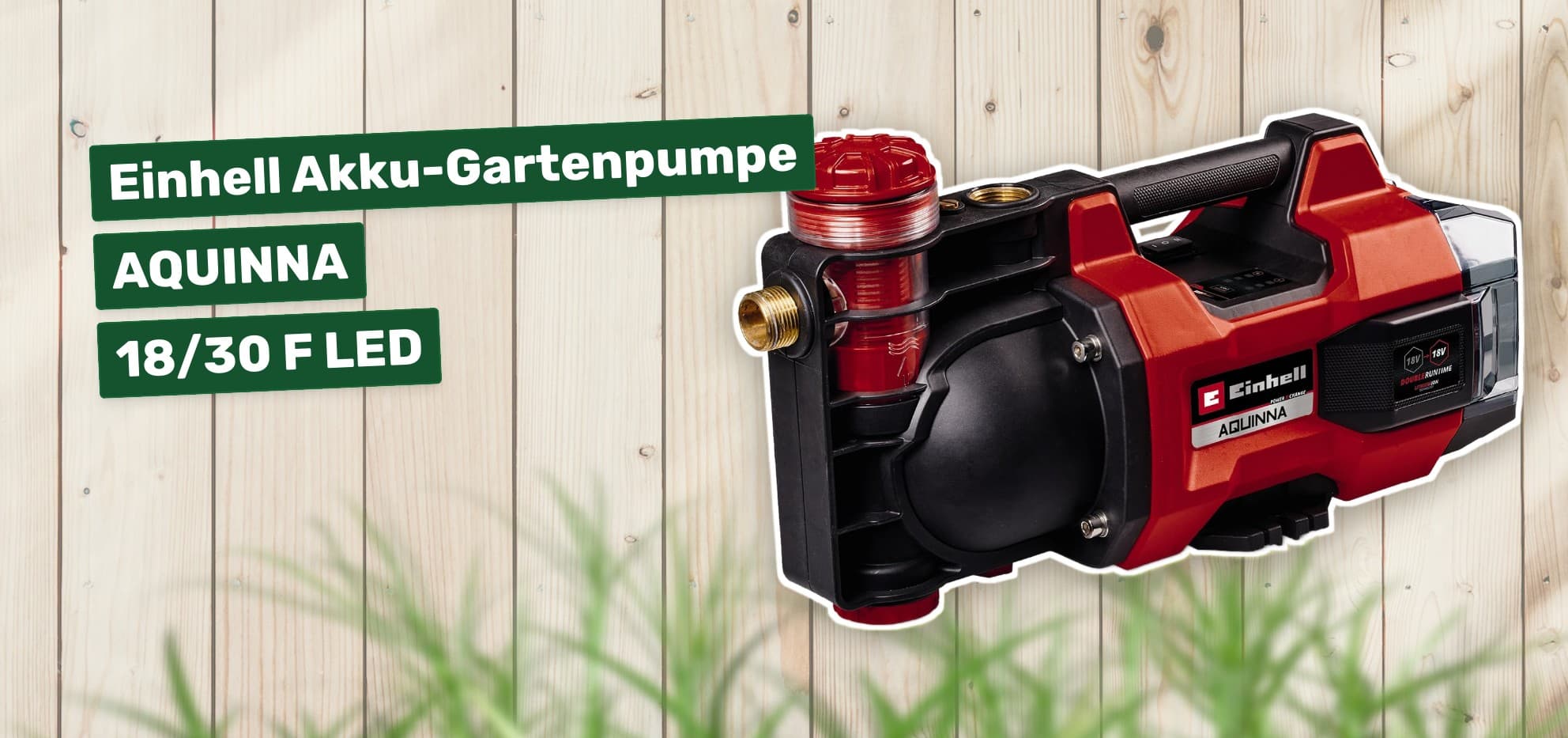 Einhell Akku-Gartenpumpe AQUINNA 18/30 F LED