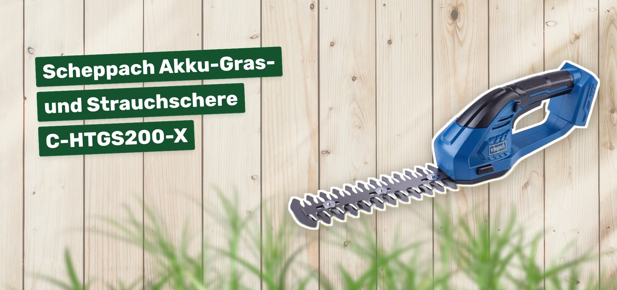 Scheppach Akku-Gras- und Strauchschere C-HTGS200-X